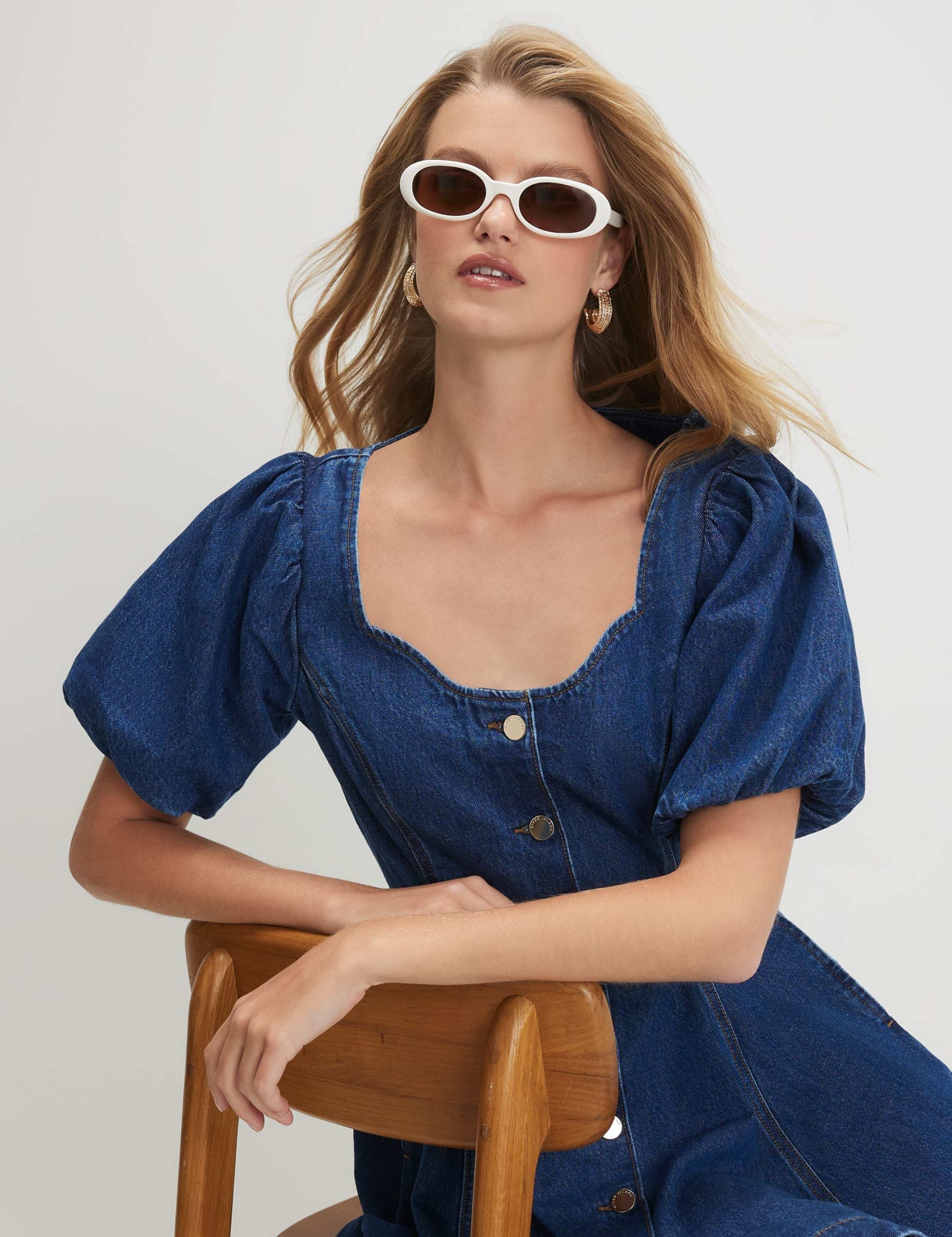 Pure Cotton Square Neck Mini Skater Dress 3 of 4