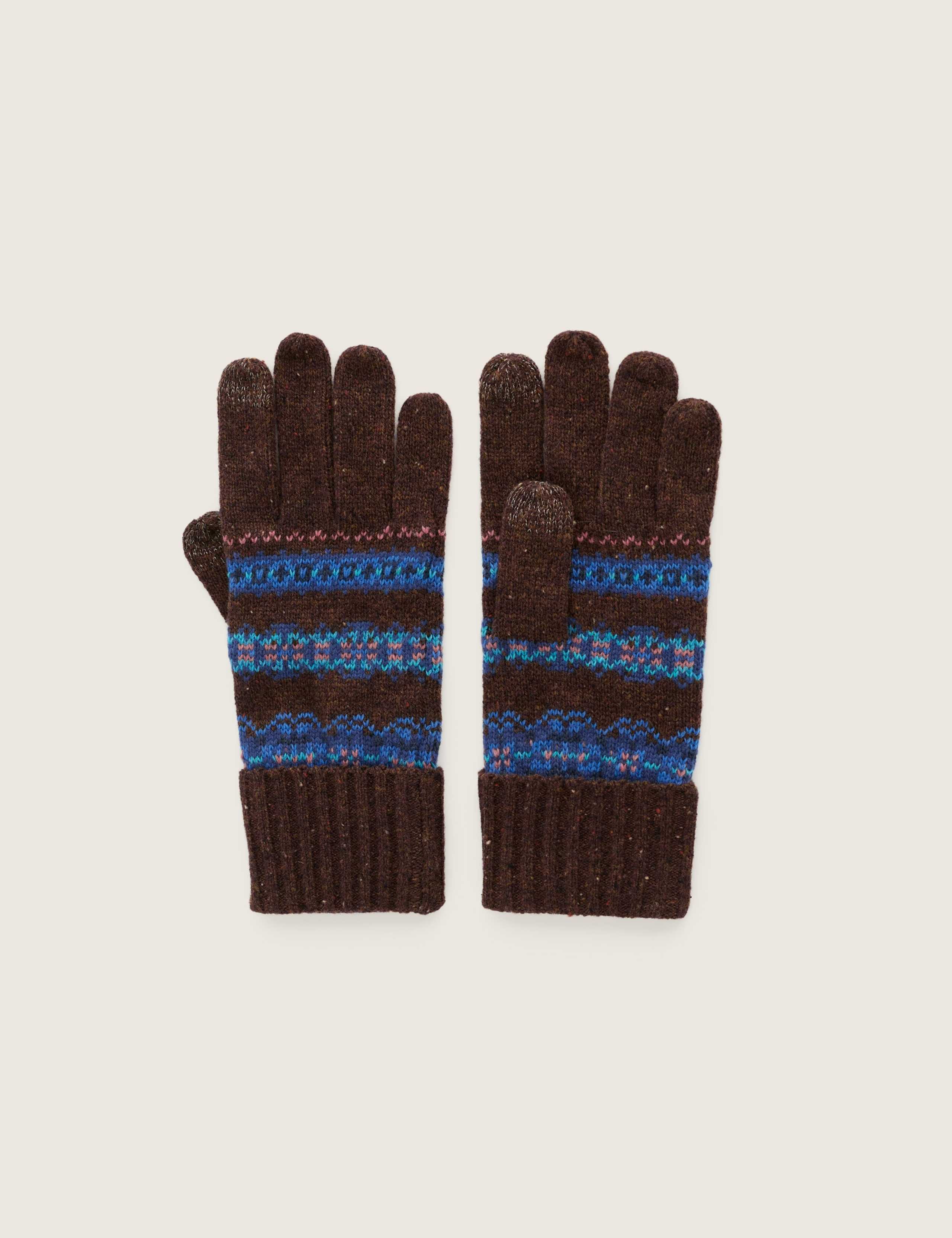 Striped Touchscreen Gloves with Wool 2 of 4