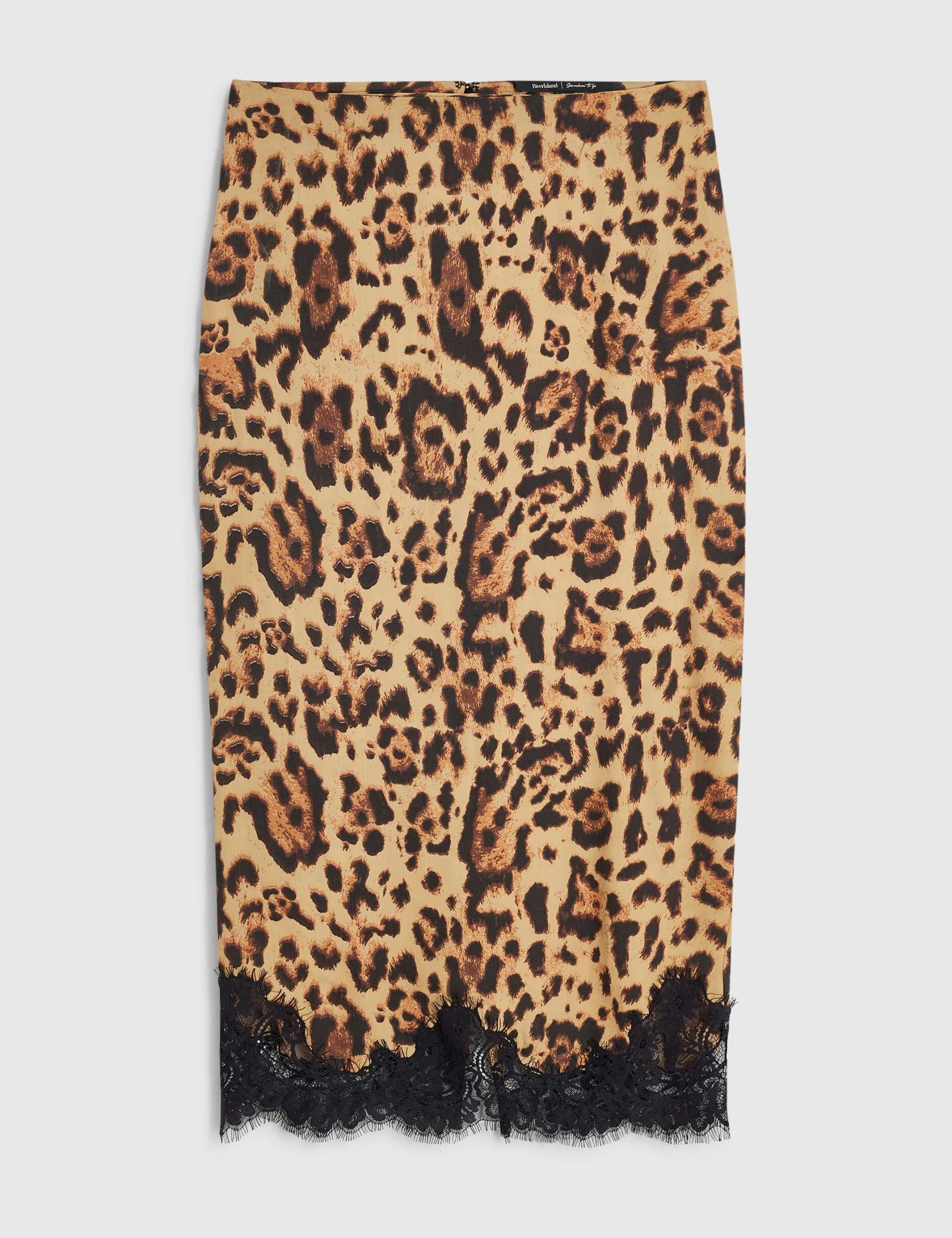 Leopard Print Midi Slip Skirt 2 of 6