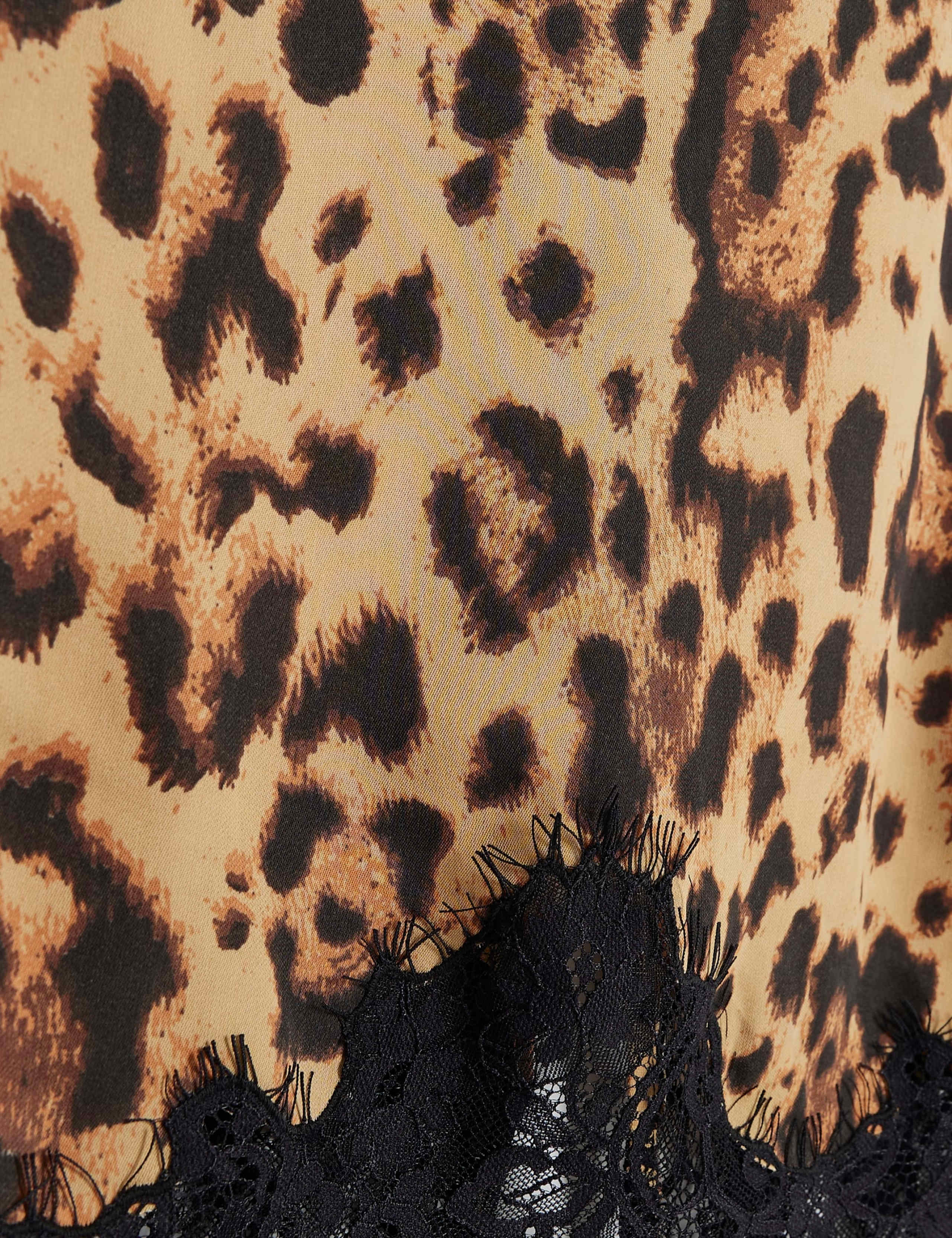 Leopard Print Midi Slip Skirt 4 of 6