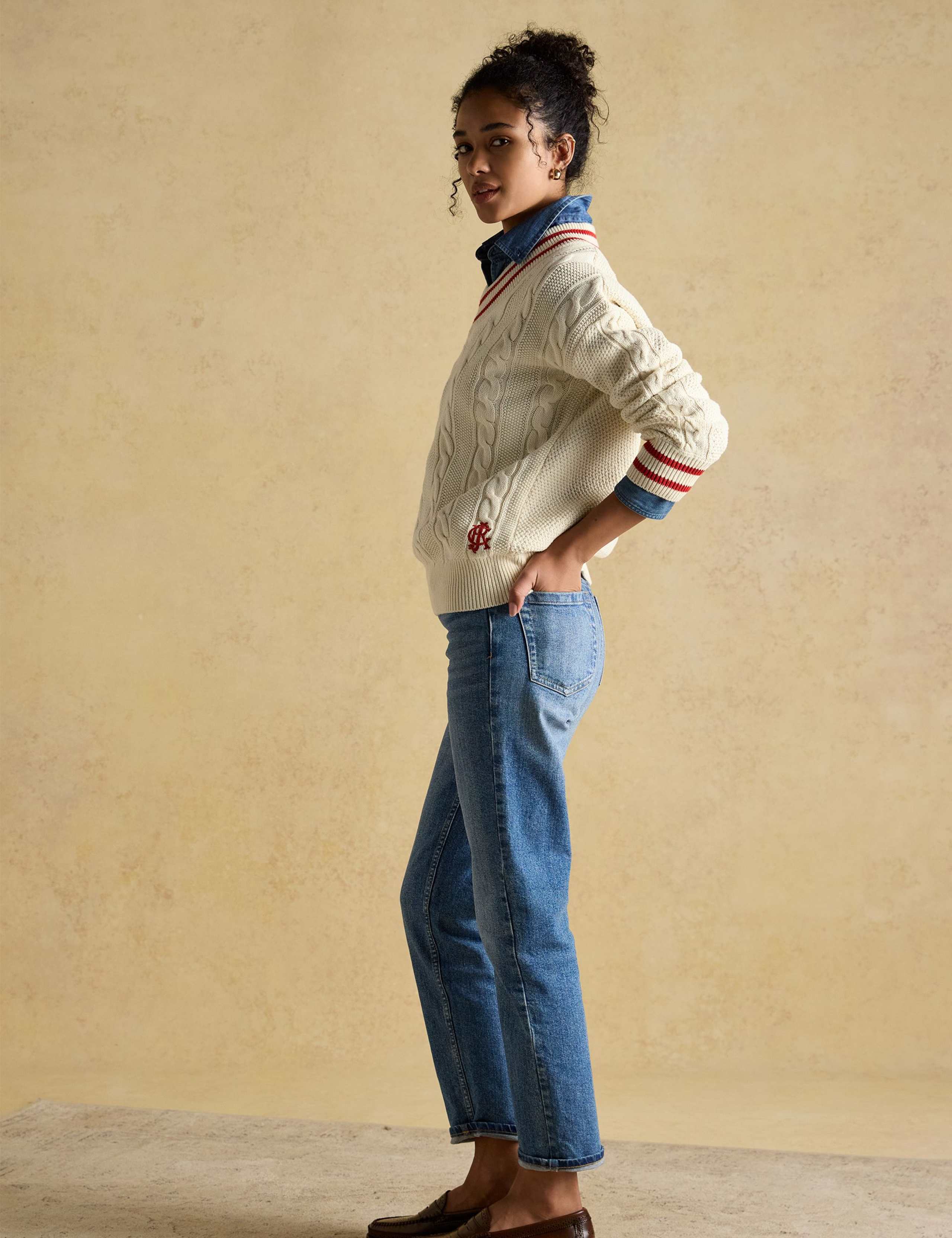 Pure Cotton Cable Knit Jumper 3 of 8