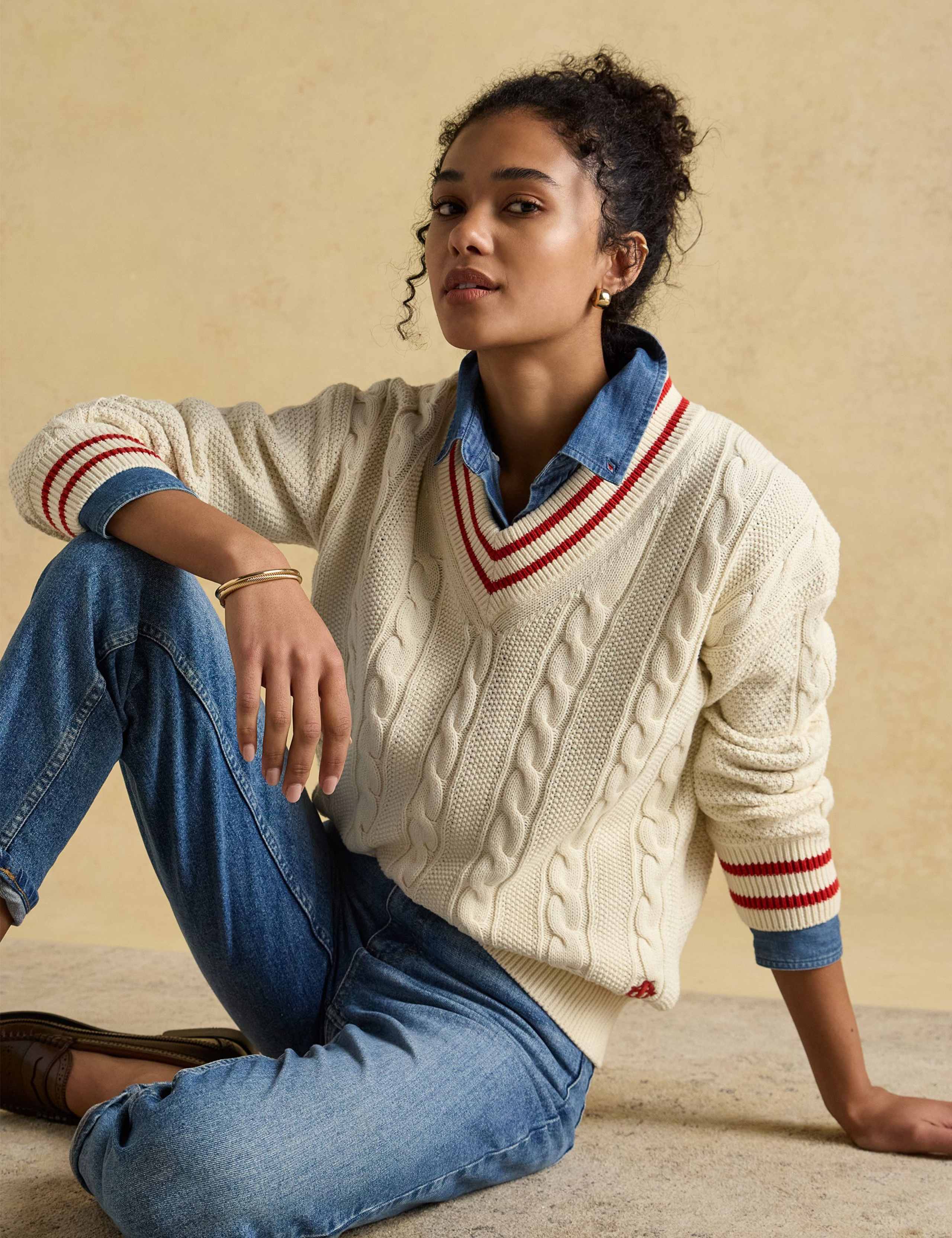 Pure Cotton Cable Knit Jumper 4 of 8