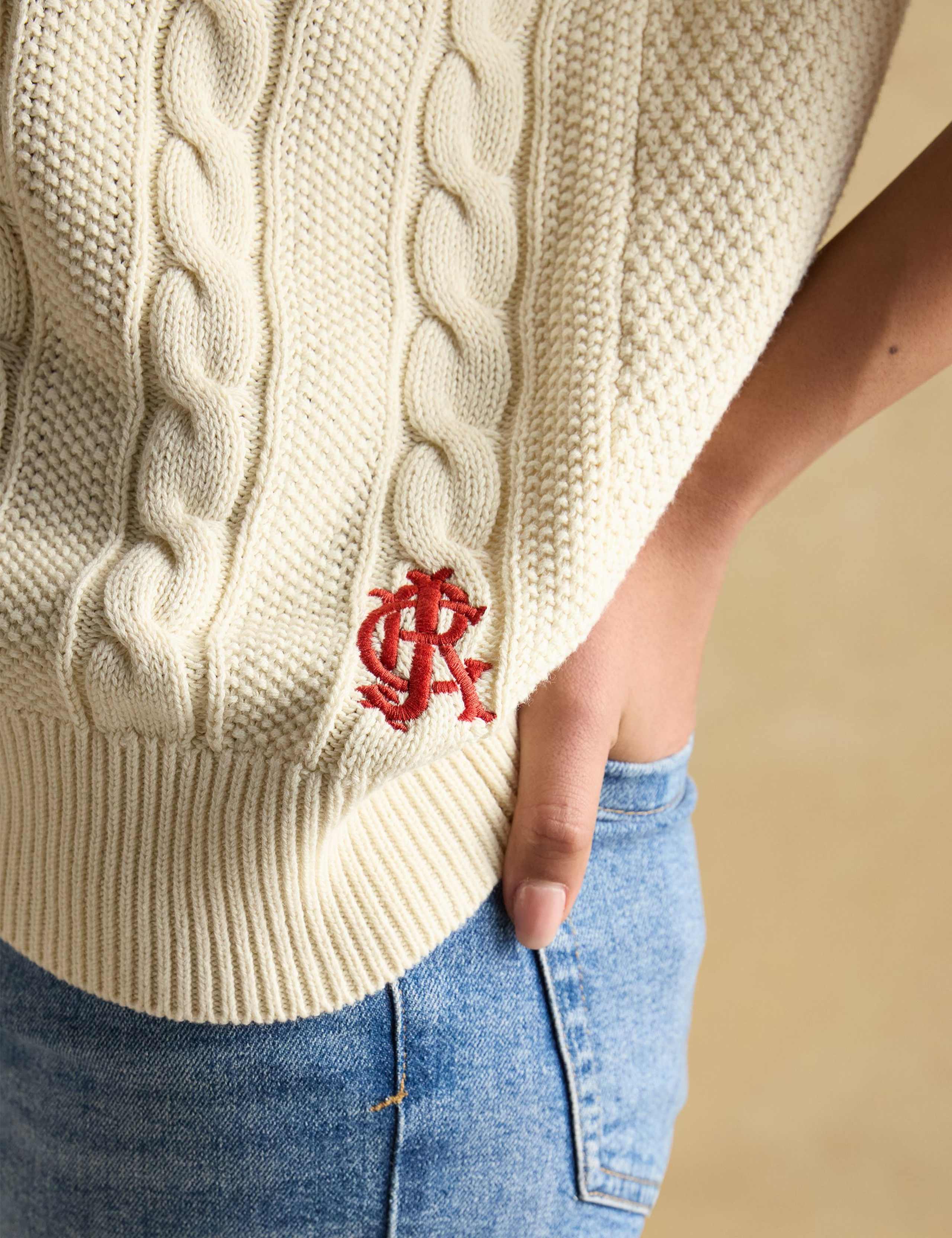 Pure Cotton Cable Knit Jumper 7 of 8