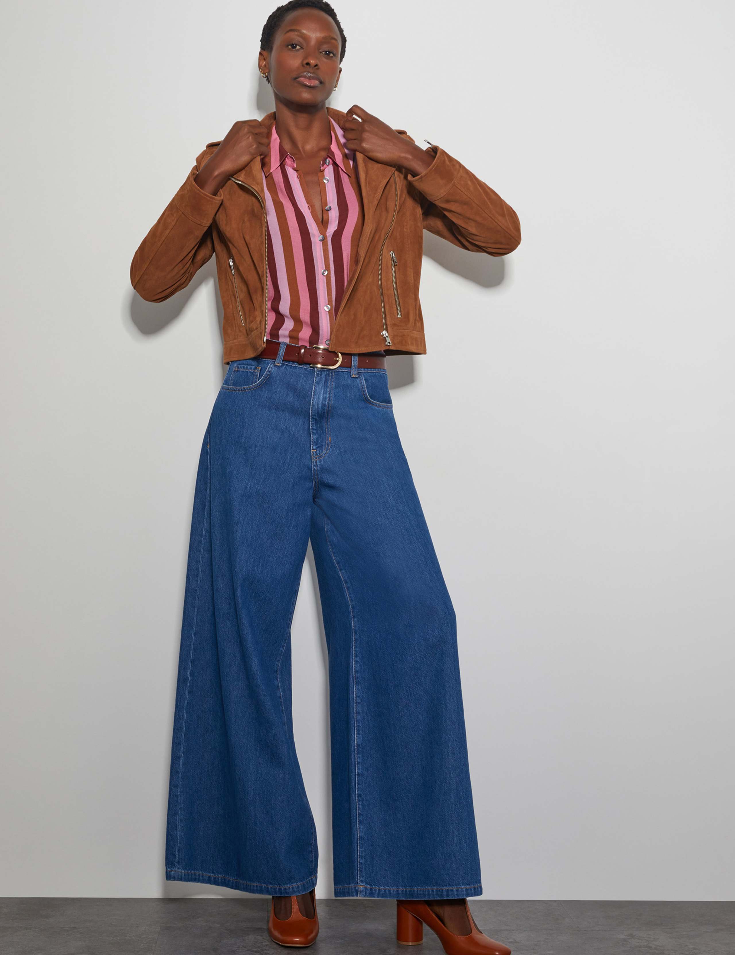 Modal Blend Striped Button Through Shirt 3 of 5