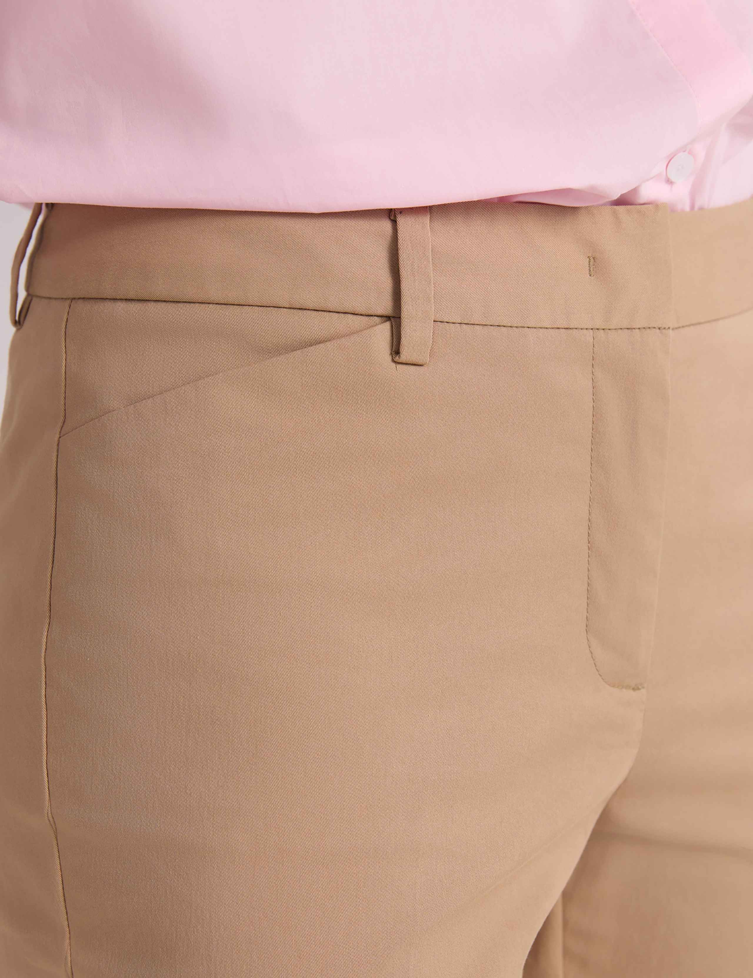 Cotton Rich Slim Fit Cropped Trousers 5 of 5