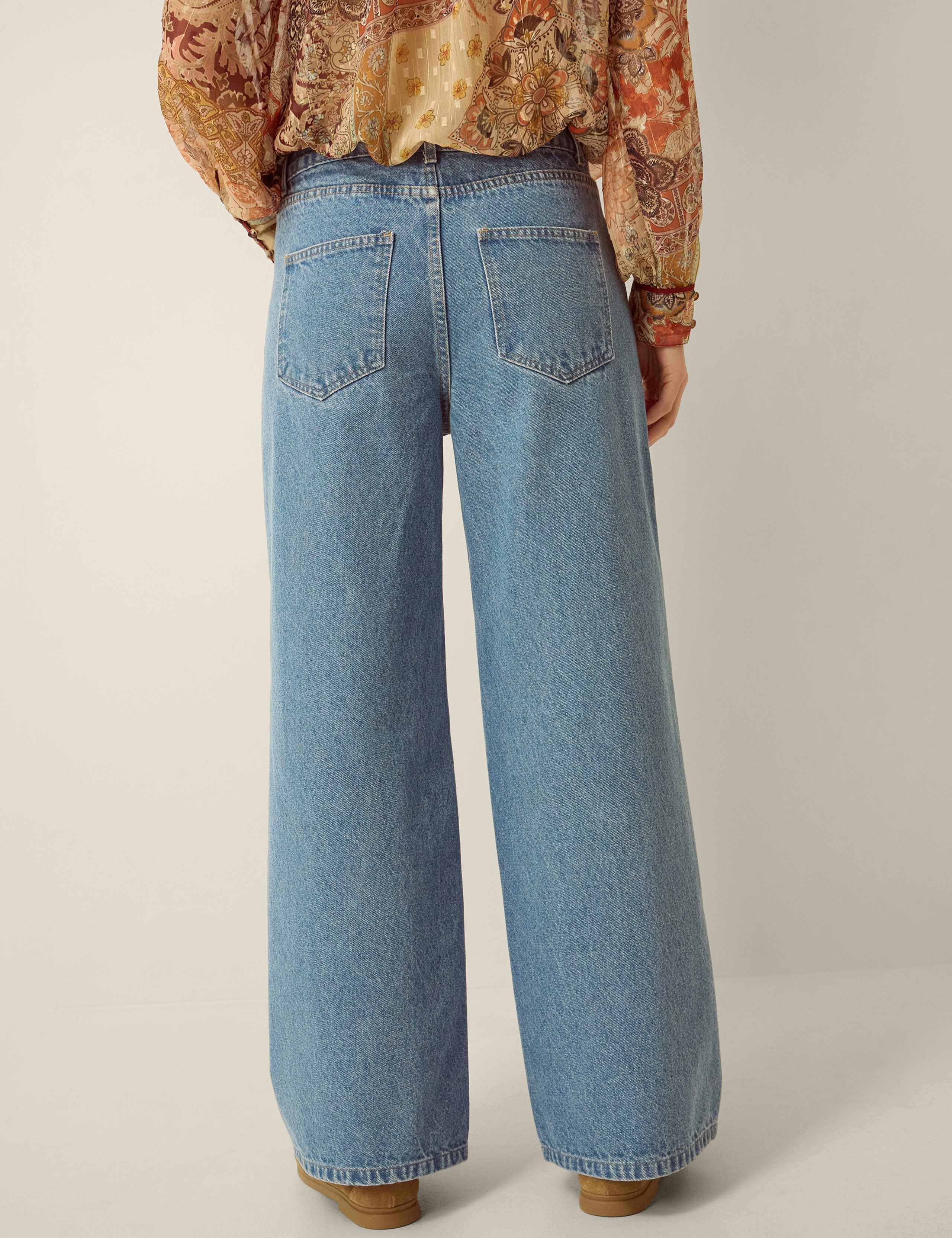 High Waisted Wide Leg Jeans 2 of 4