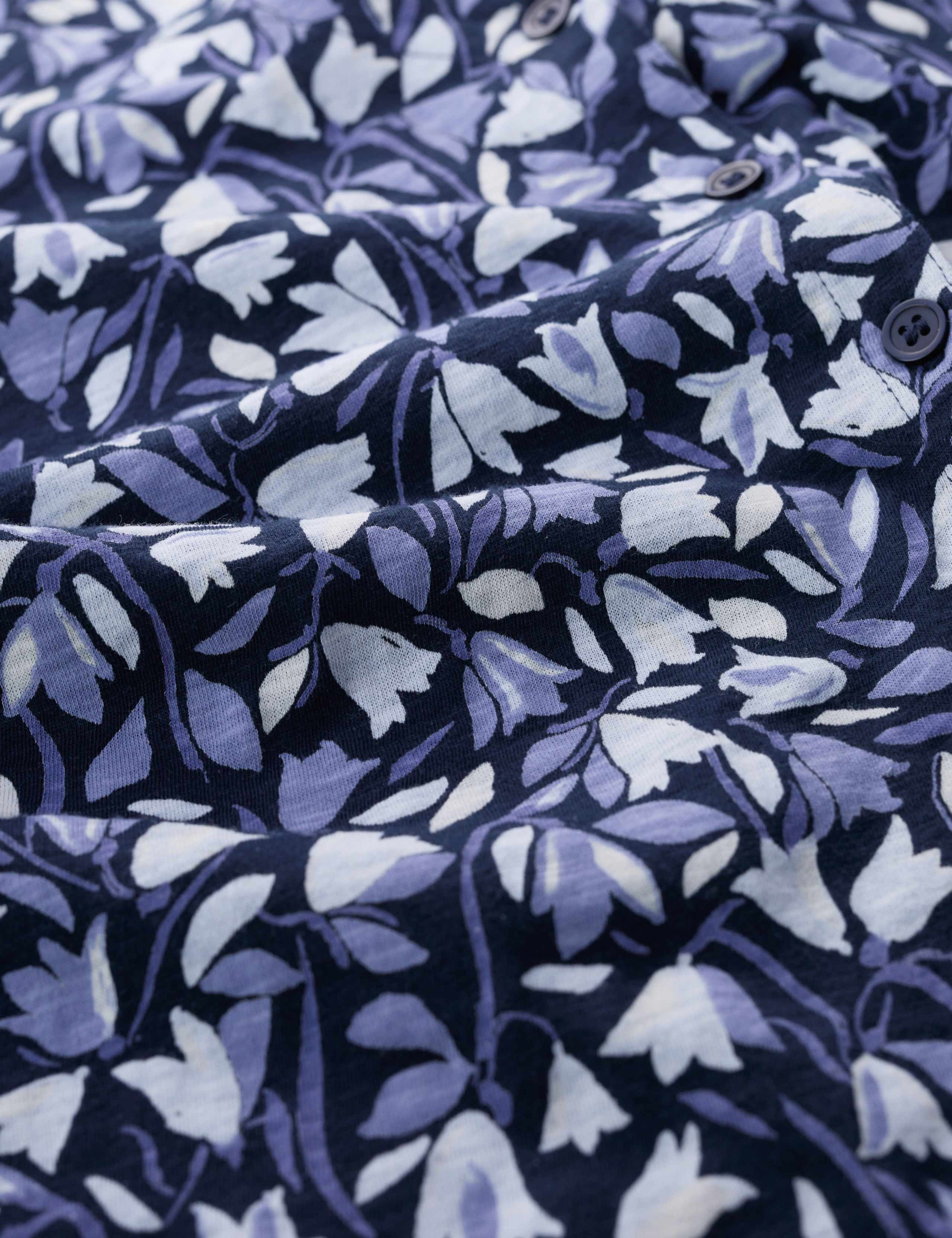 Pure Cotton Floral V-Neck Relaxed Top 5 of 5