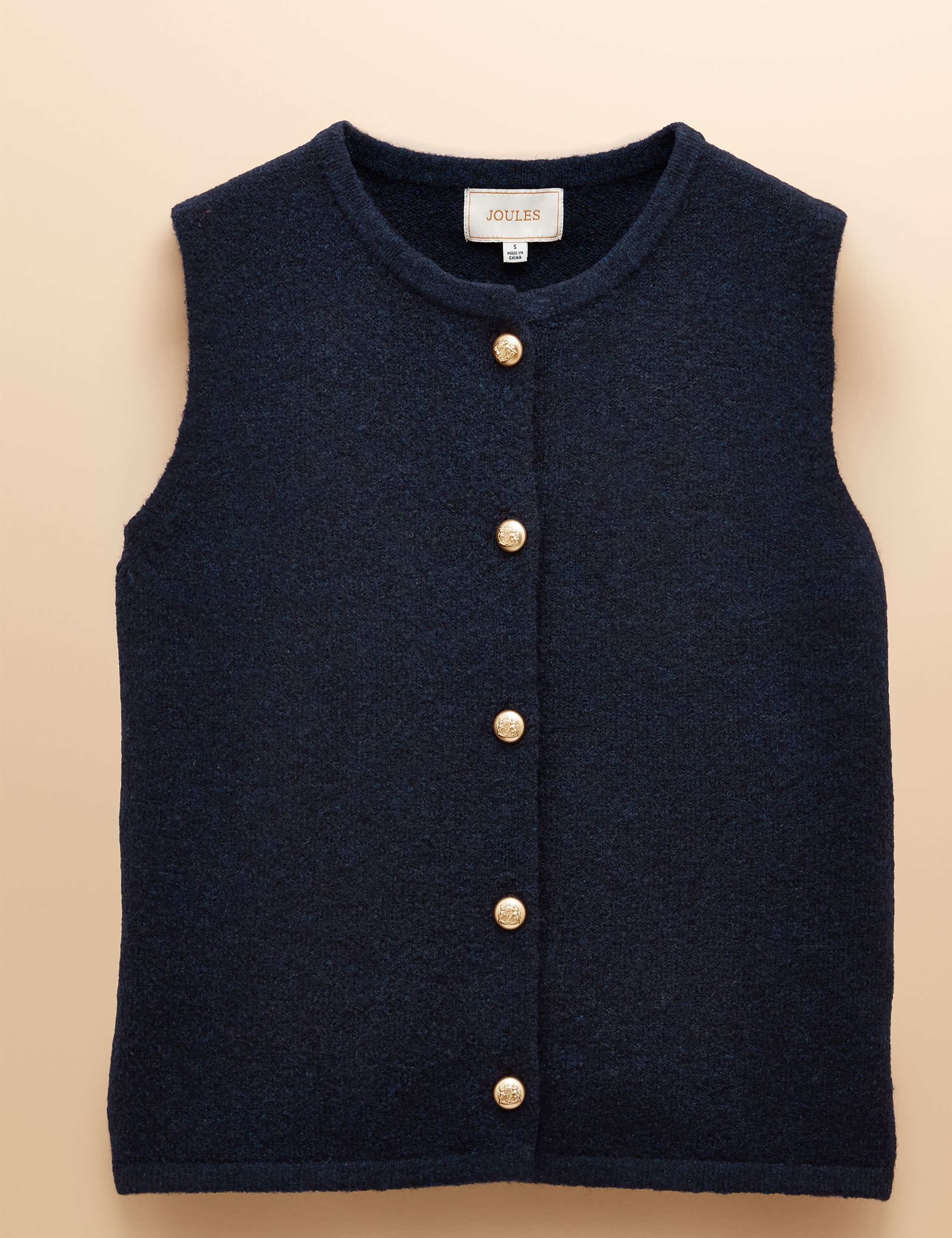 Textured Button Detail Knitted Vest 2 of 7