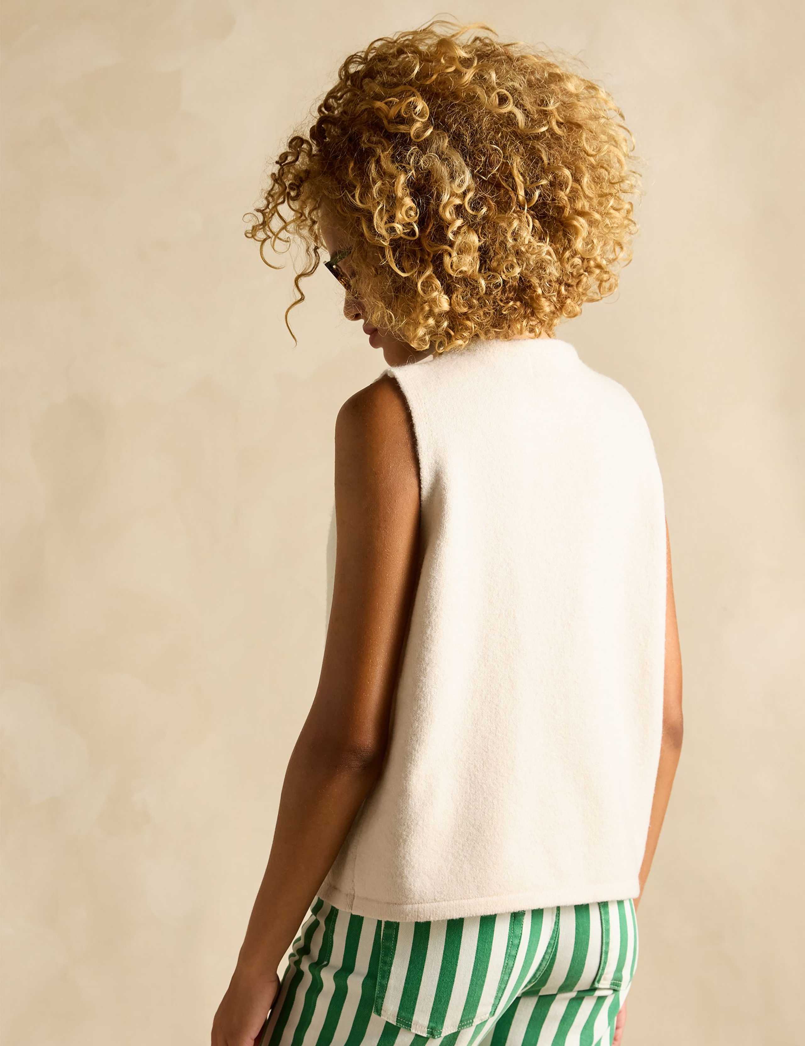 Textured Button Detail Knitted Vest 4 of 6