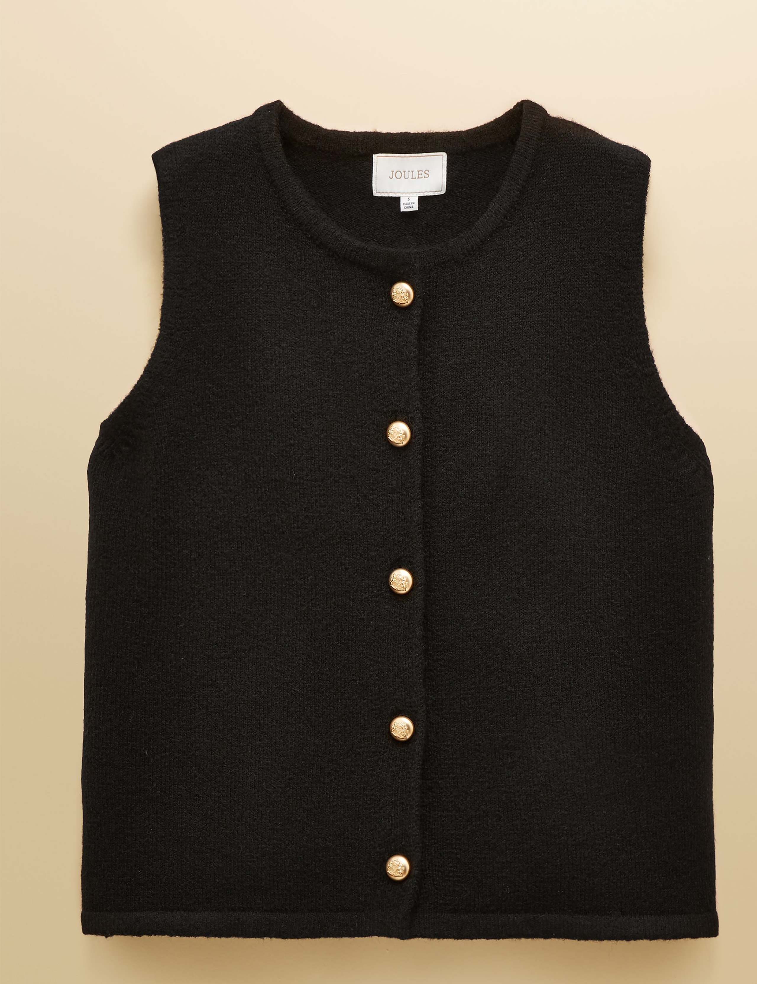 Textured Button Detail Knitted Vest 2 of 8