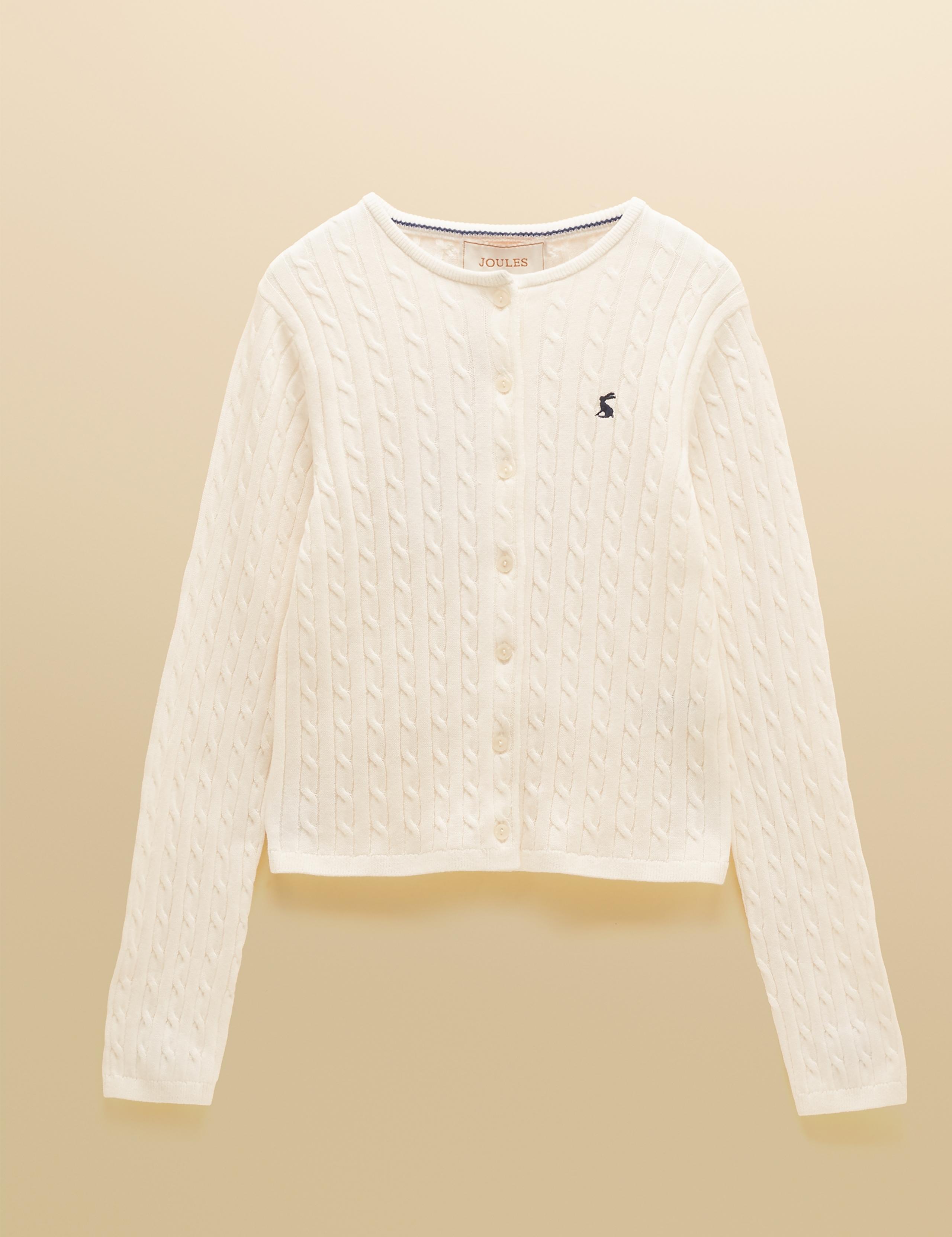 Pure Cotton Cable Knit Crew Neck Cardigan 2 of 11