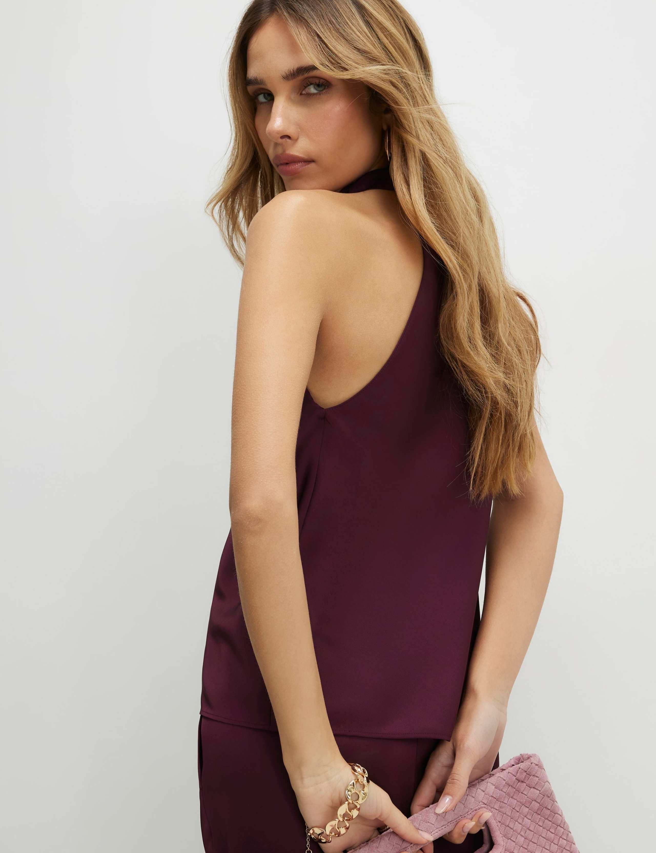 Satin Halter Neck Top 3 of 4