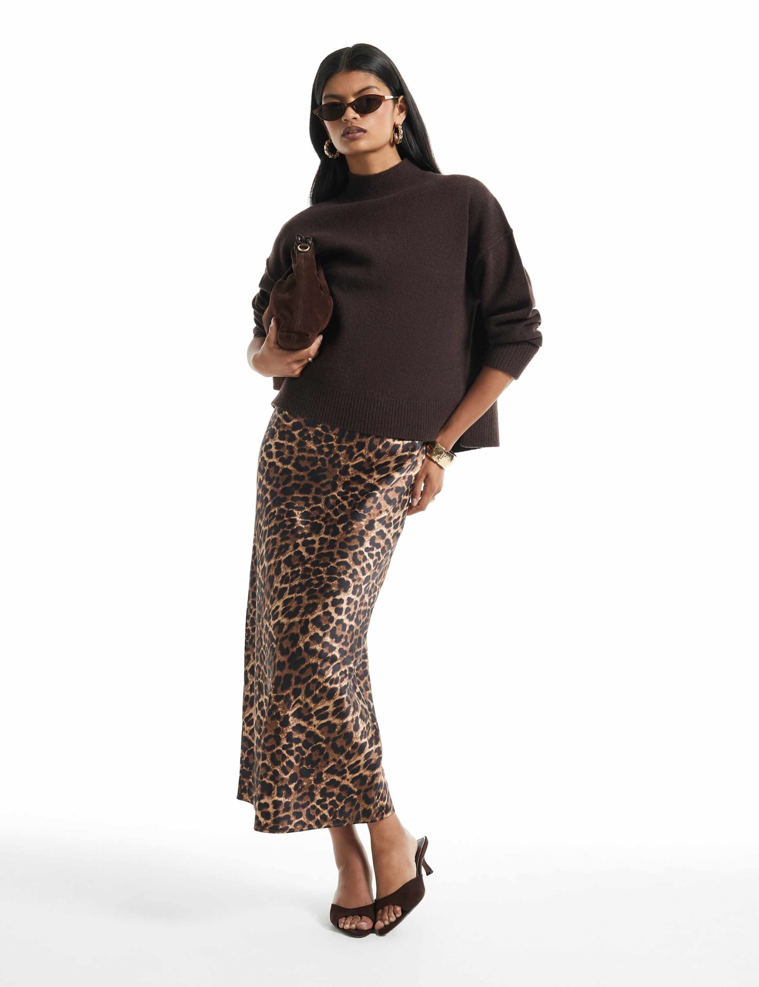 Pure Cotton Leopard Print Midaxi Jumper Dress 3 of 3