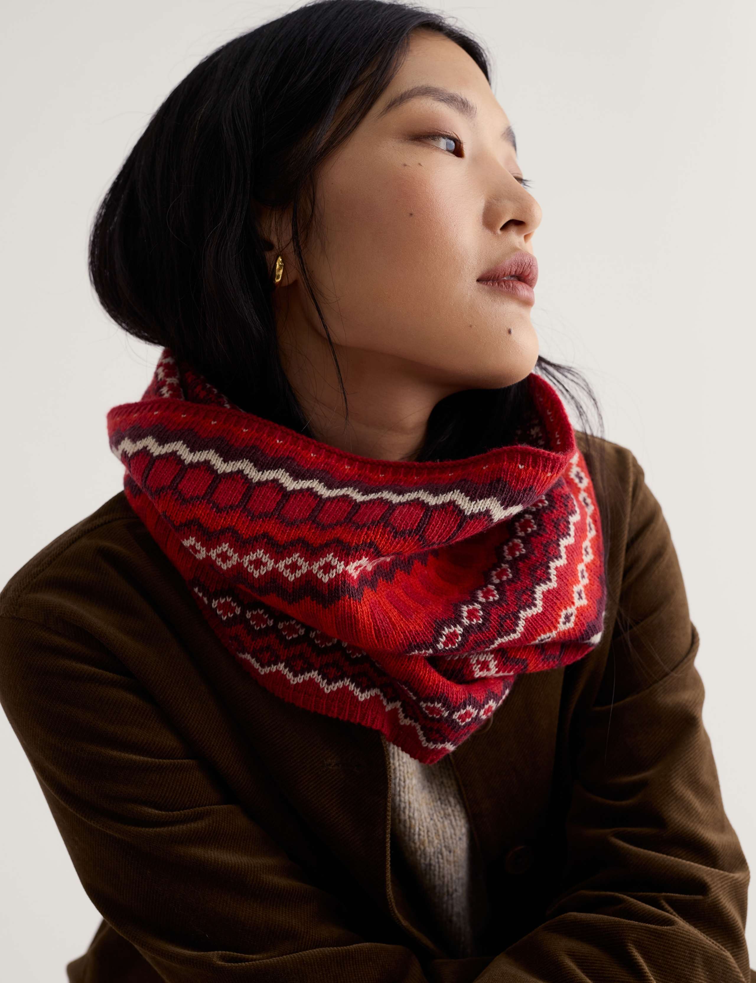 Cotton Blend Fairisle Snood 3 of 4