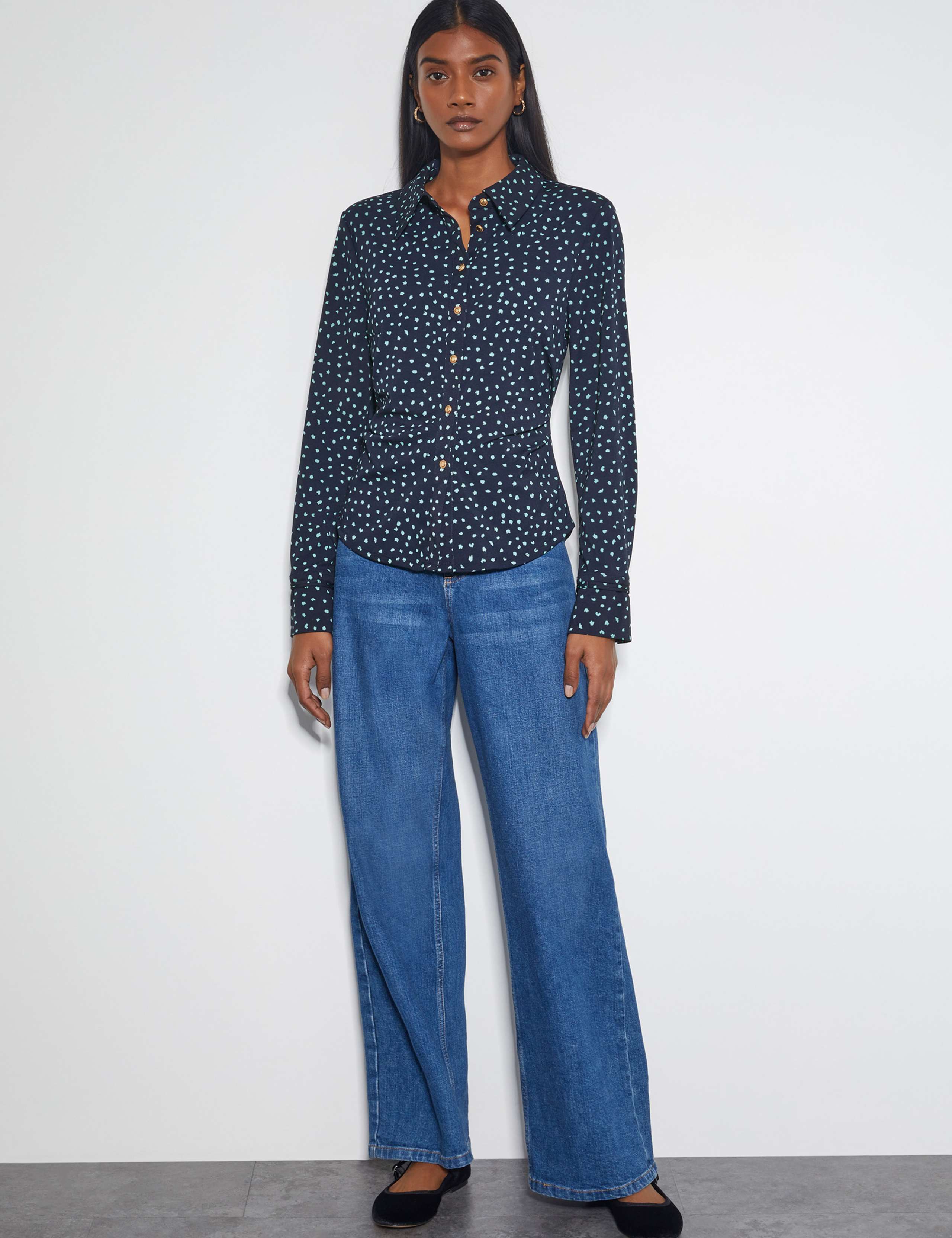 Jersey Printed Button Through Shirt 3 of 4