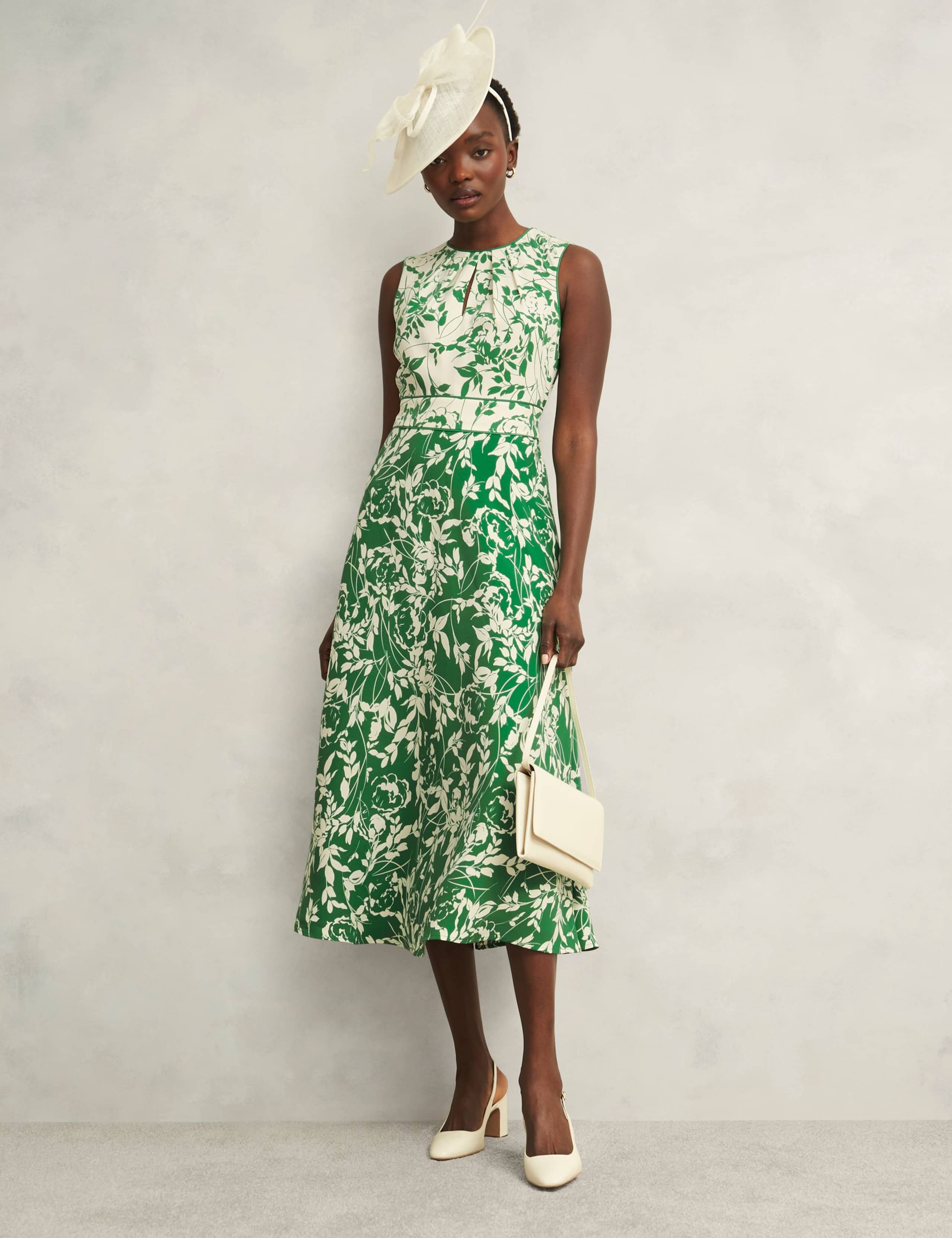 Floral Round Neck Midaxi Skater Dress 5 of 9