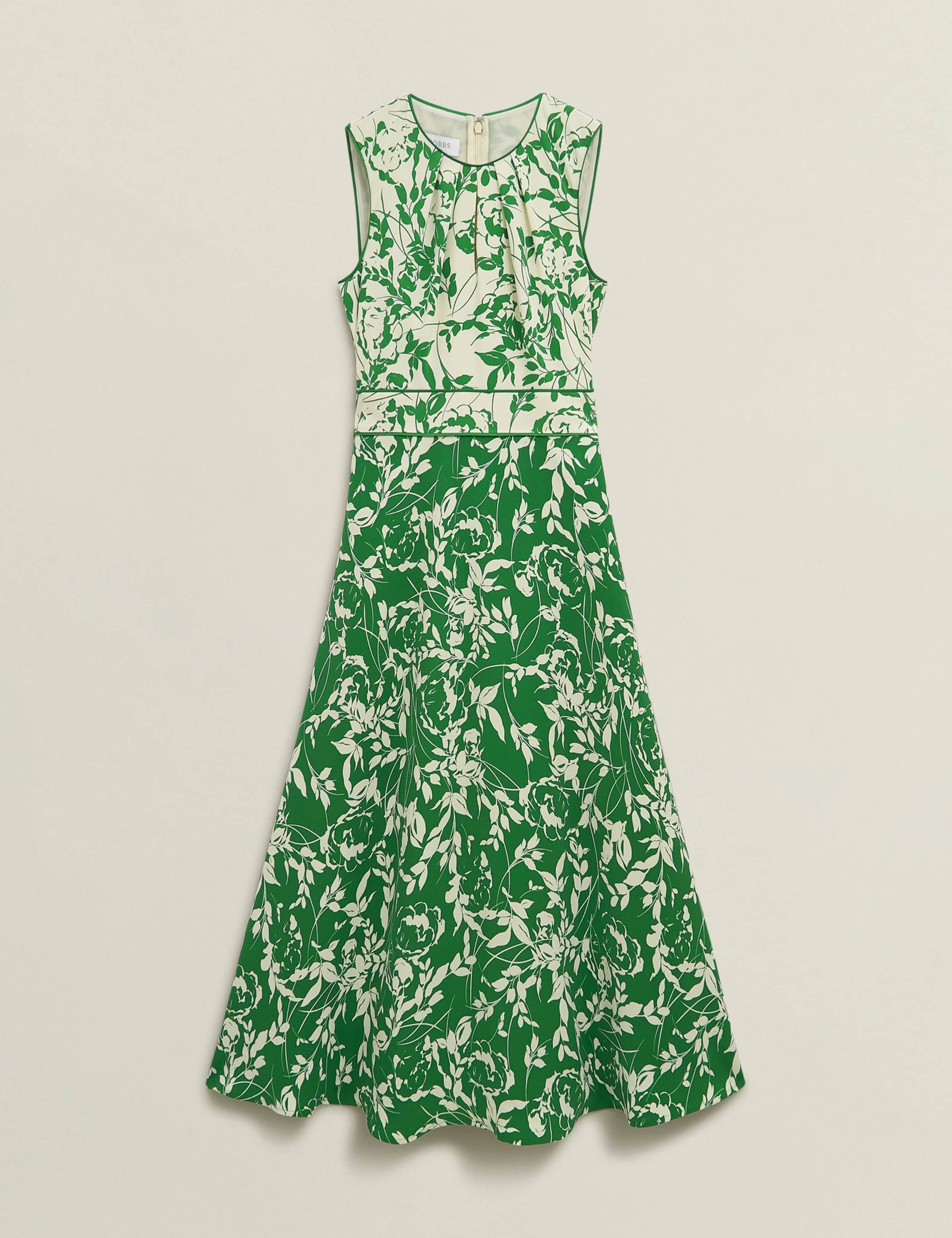 Floral Round Neck Midaxi Skater Dress 2 of 9