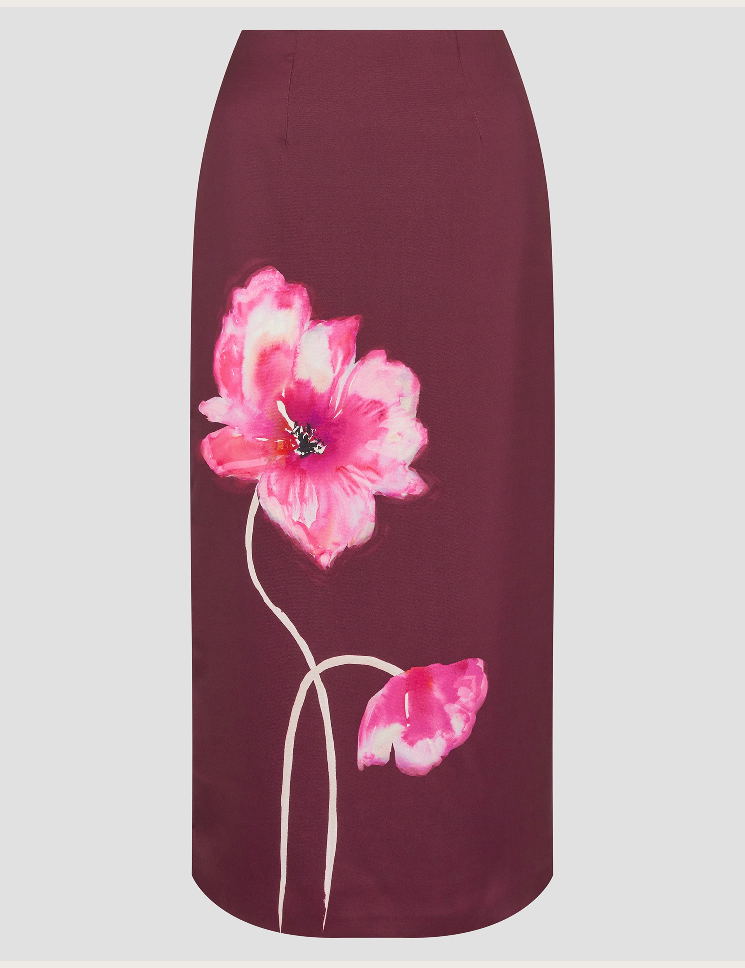 Floral Midi A-Line Skirt 2 of 6