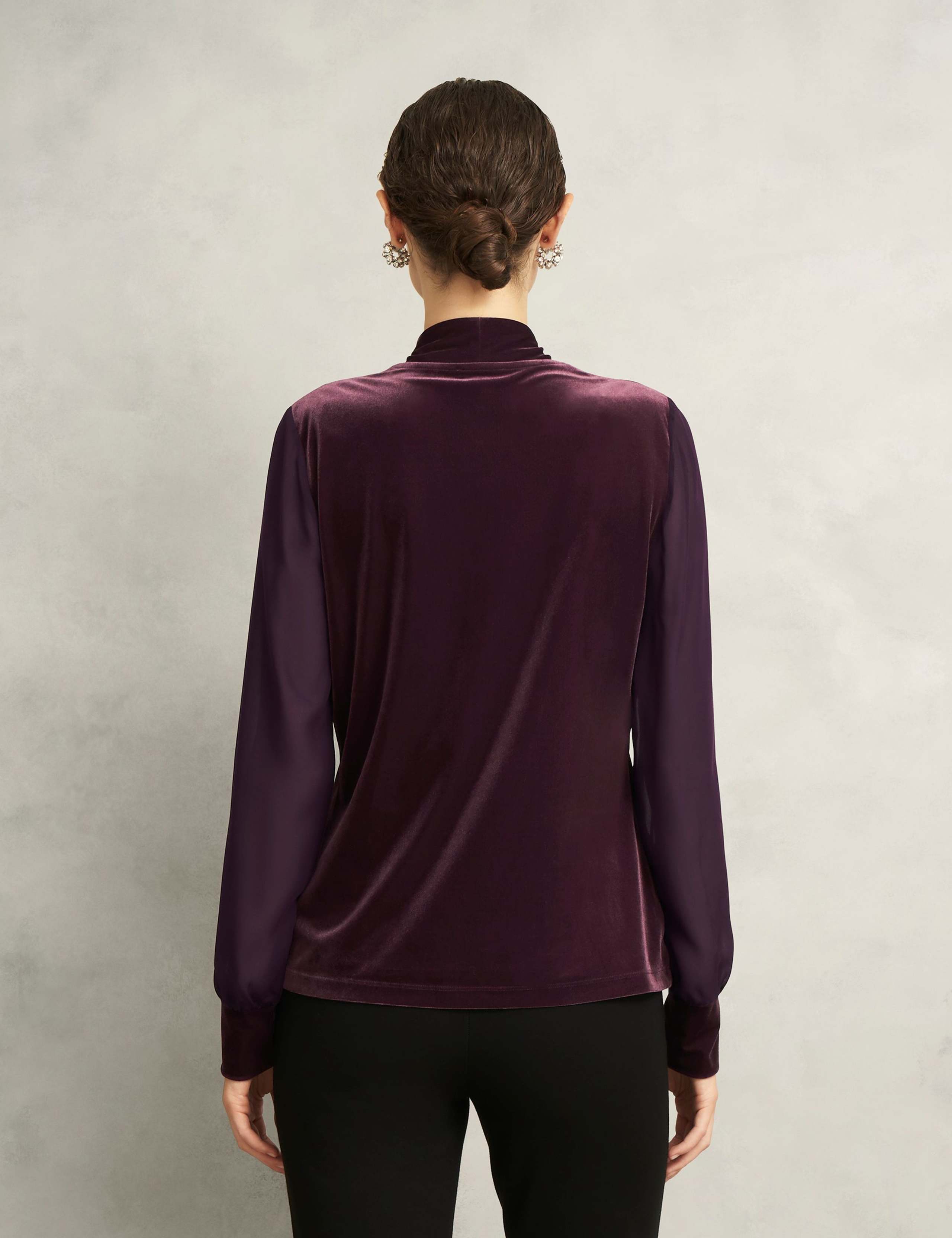Velvet V-Neck Blouse 4 of 6
