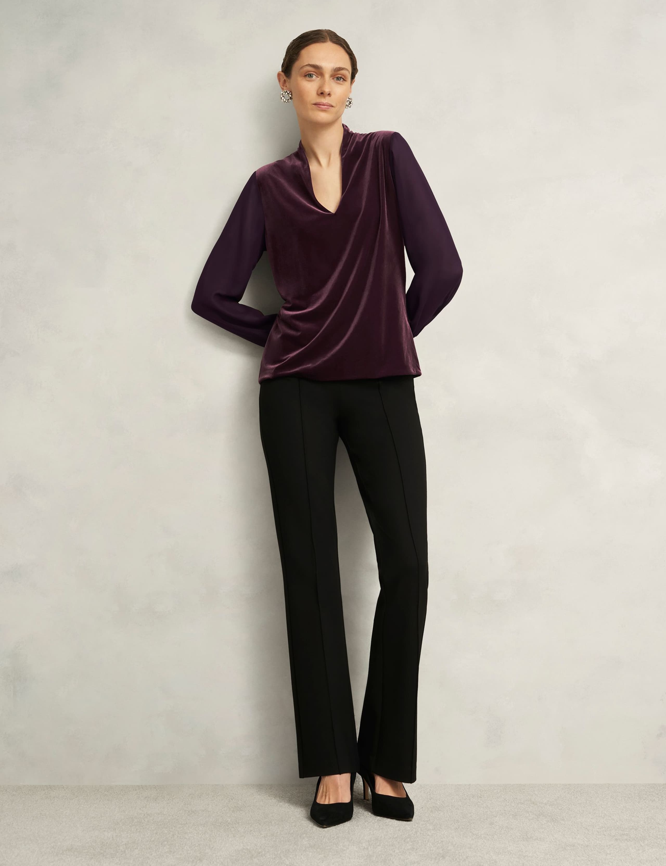Velvet V-Neck Blouse 5 of 6