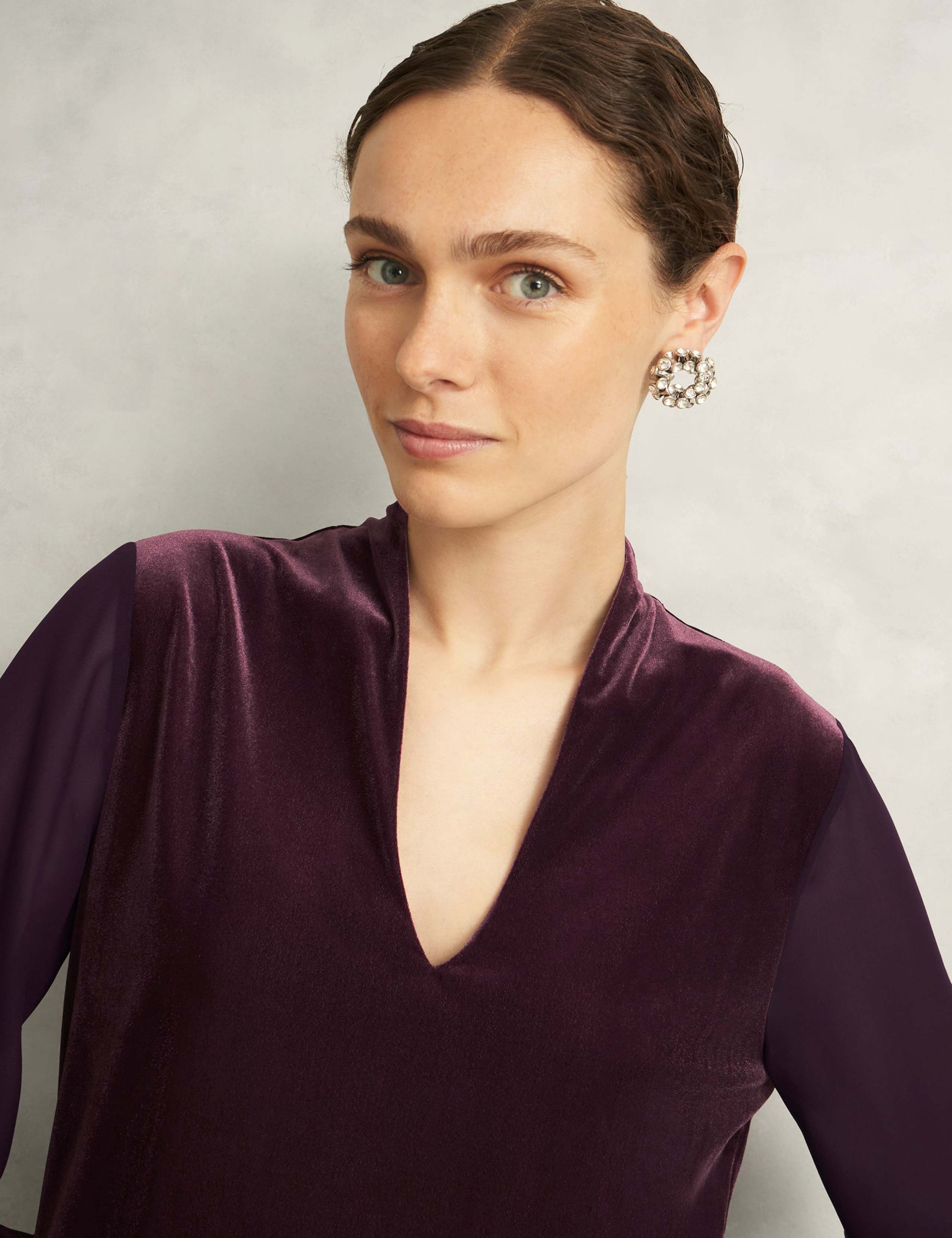 Velvet V-Neck Blouse 6 of 6