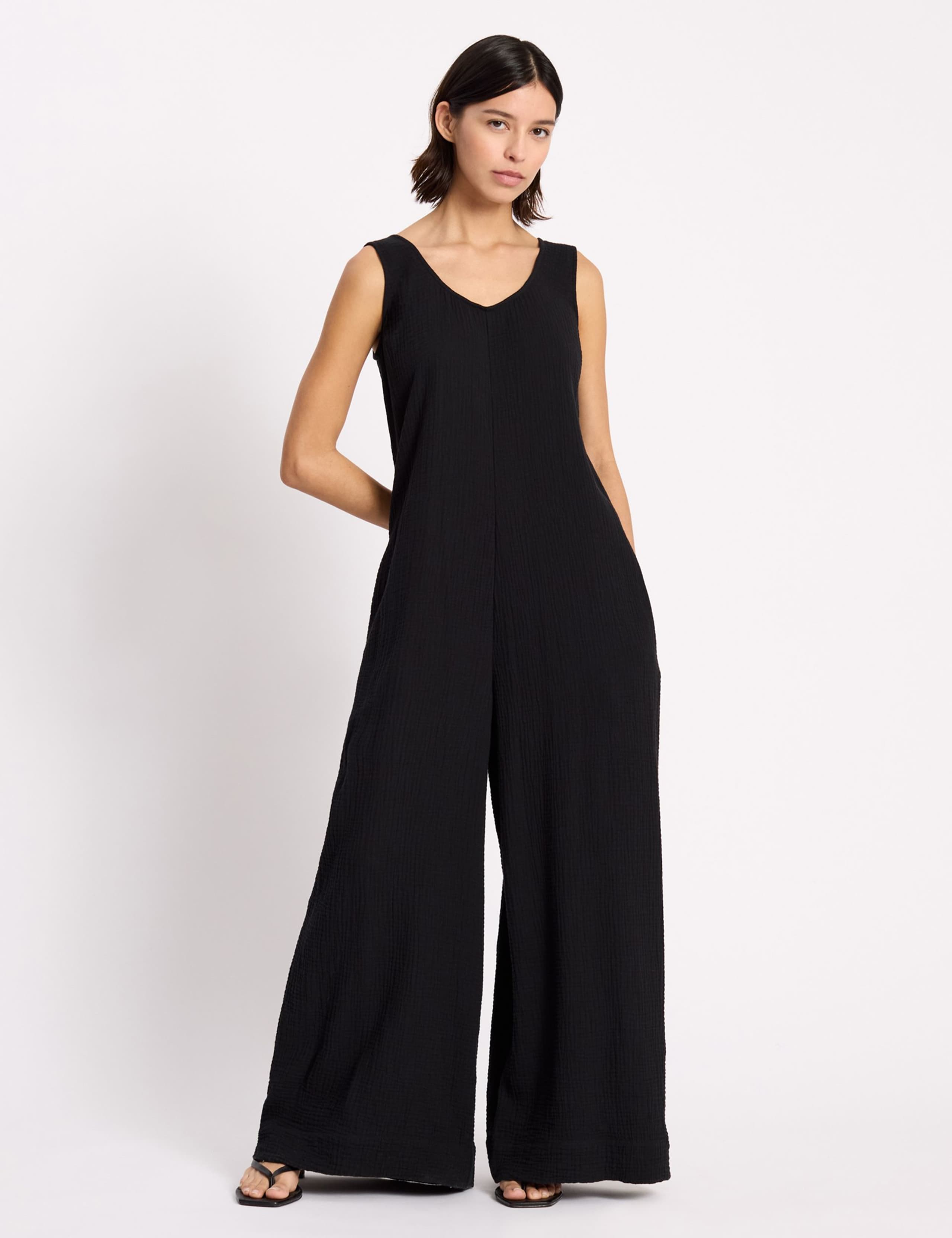 Pure Cotton Cheesecloth Sleeveless Jumpsuit 4 of 4