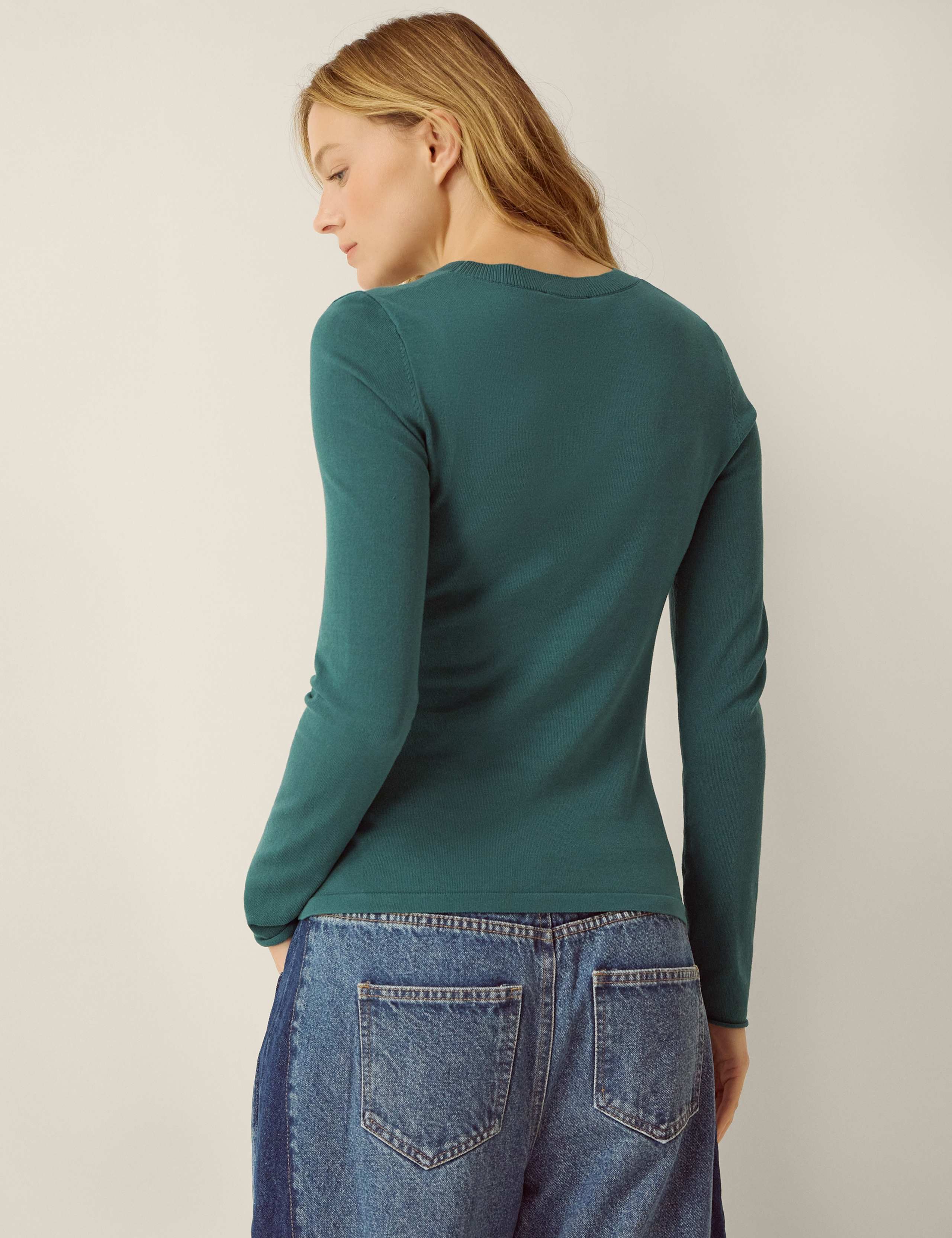 Ruched Button Detail Jumper 2 of 4
