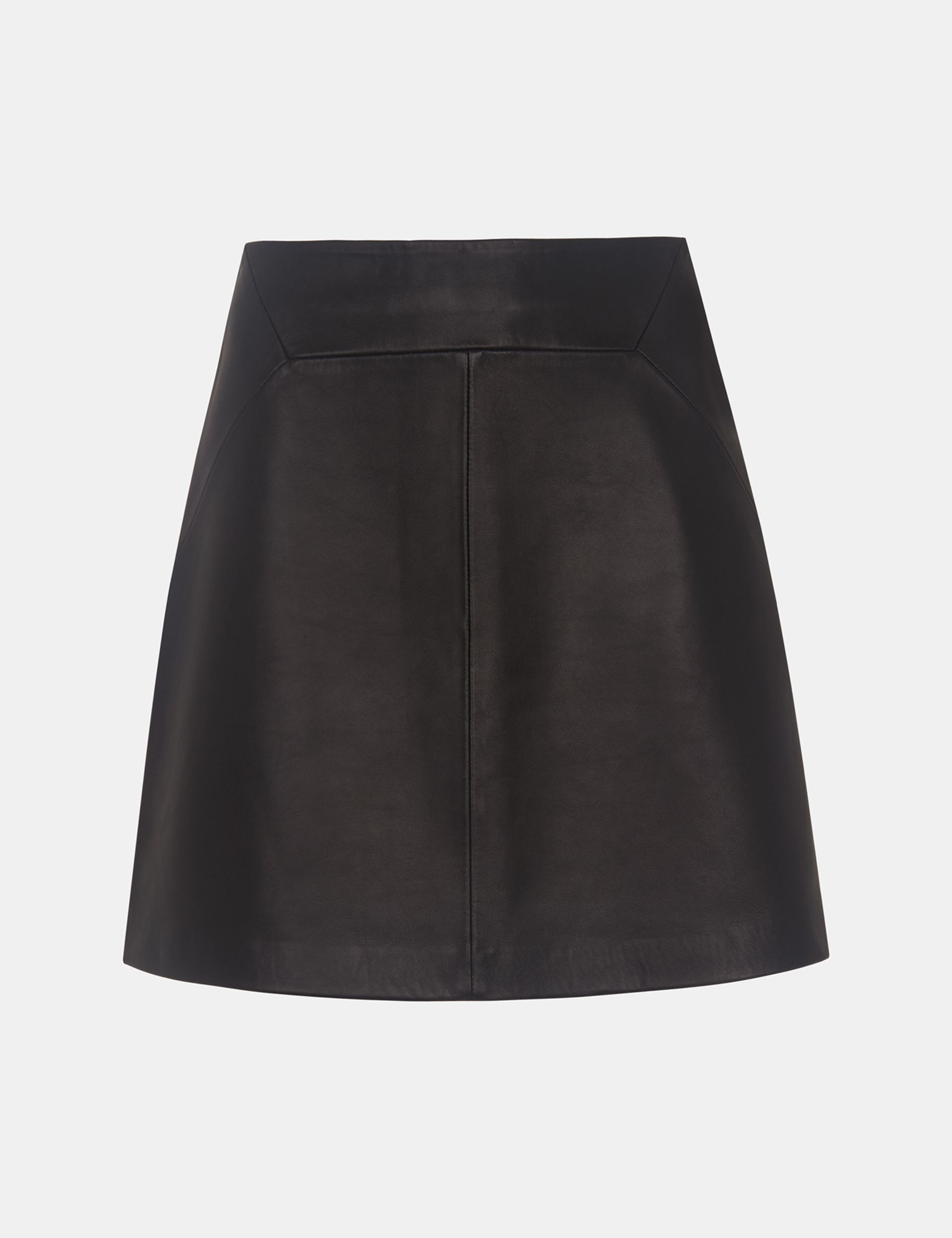 Leather Mini A-Line Skirt 2 of 4