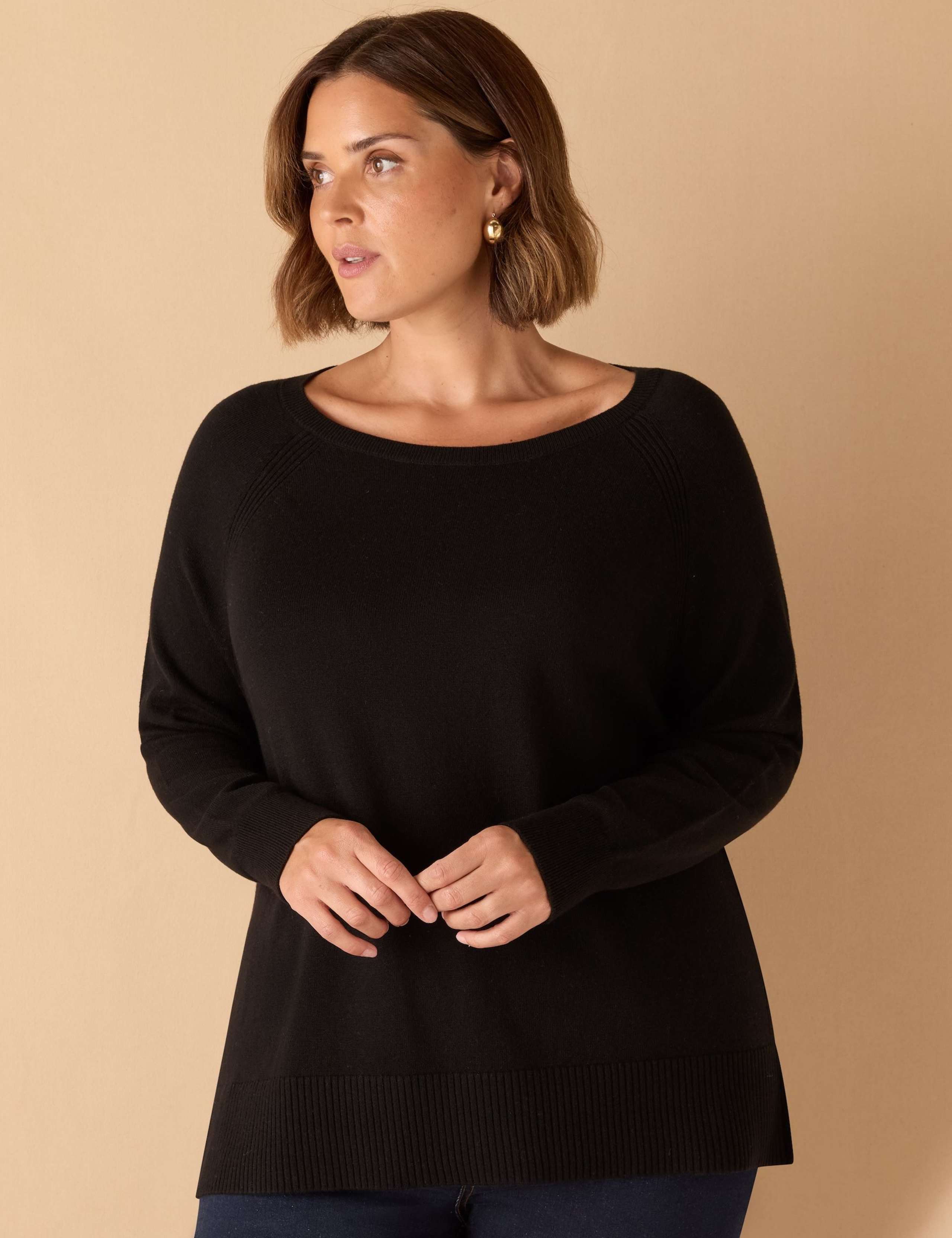 Cotton Blend Textured Round Neck Jumper 4 of 4