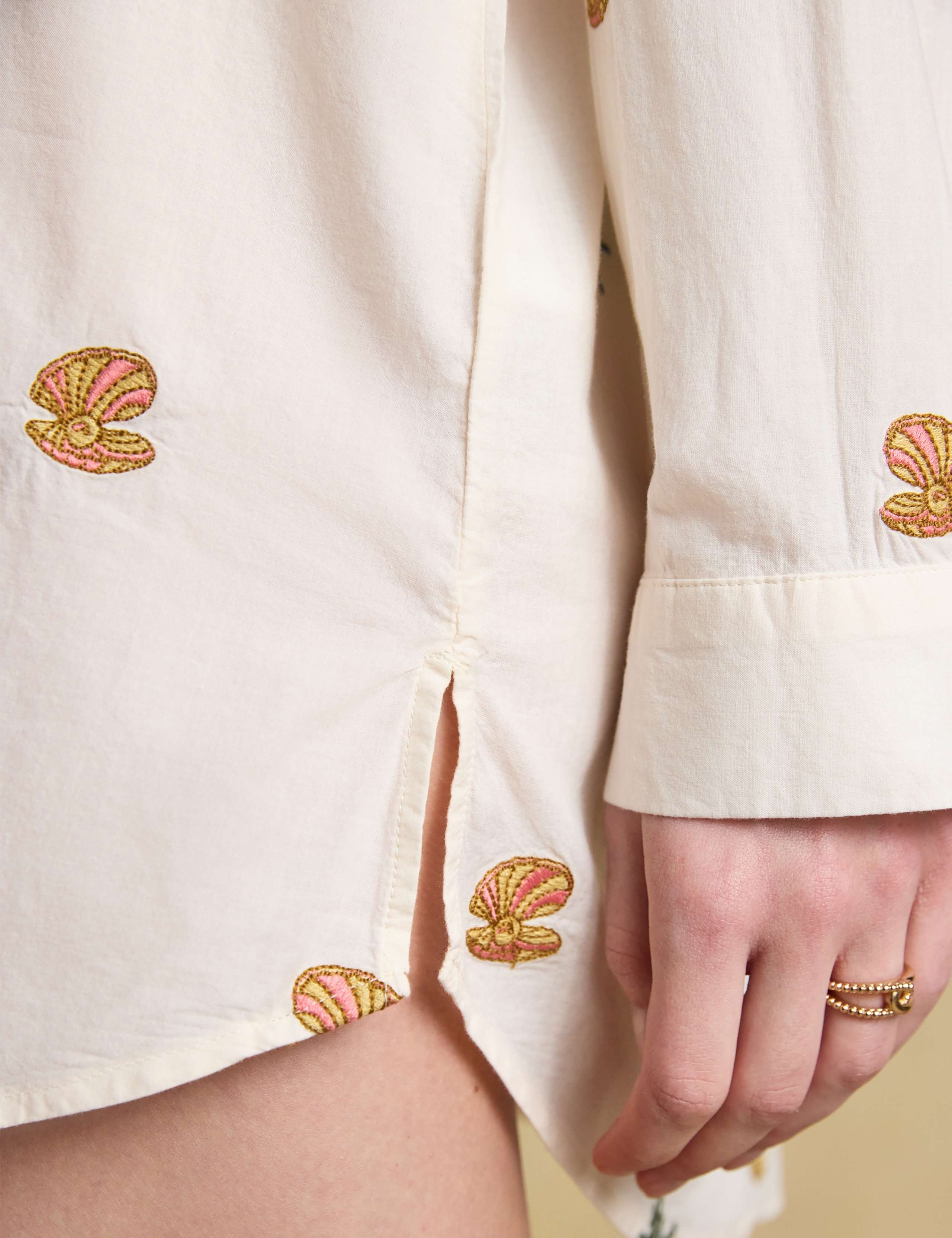 Pure Cotton Embroidered Longline Shirt 8 of 8