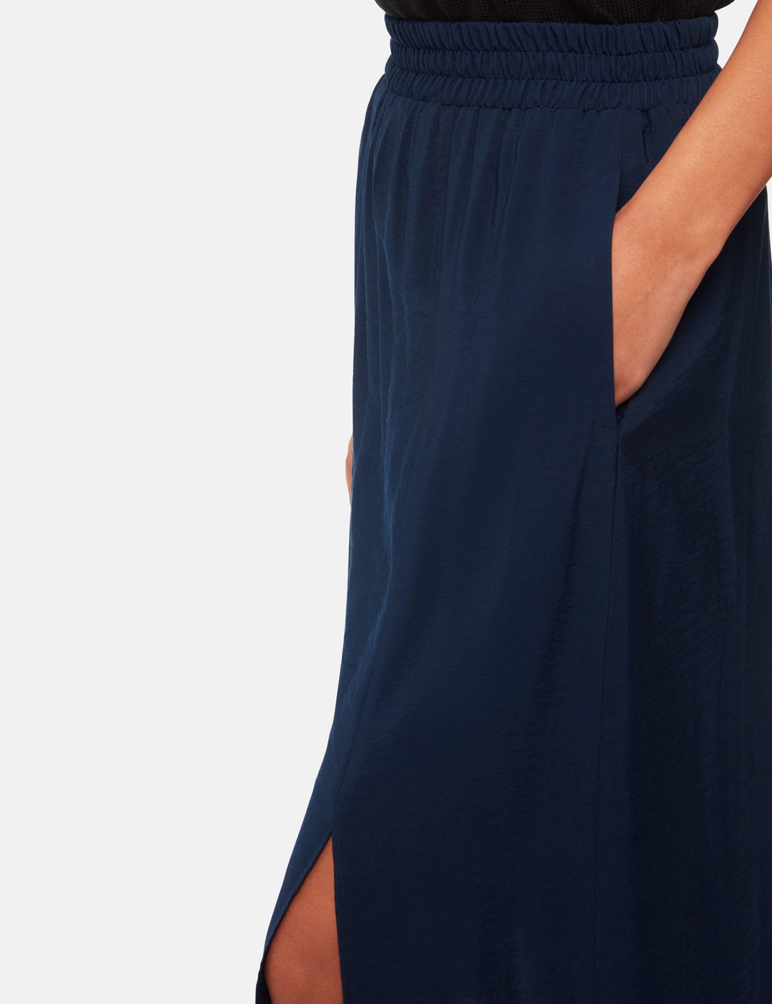 Side Split Midi A-Line Skirt 4 of 4