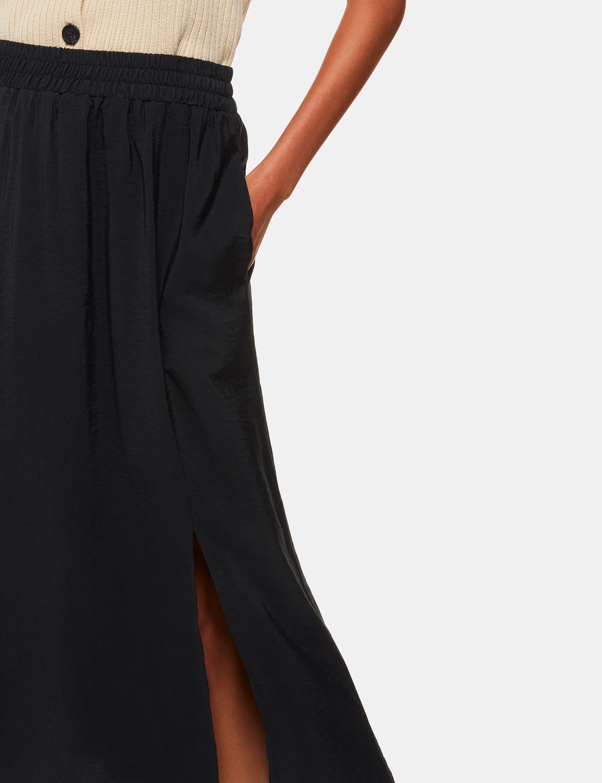 Side Split Midi A-Line Skirt 3 of 4