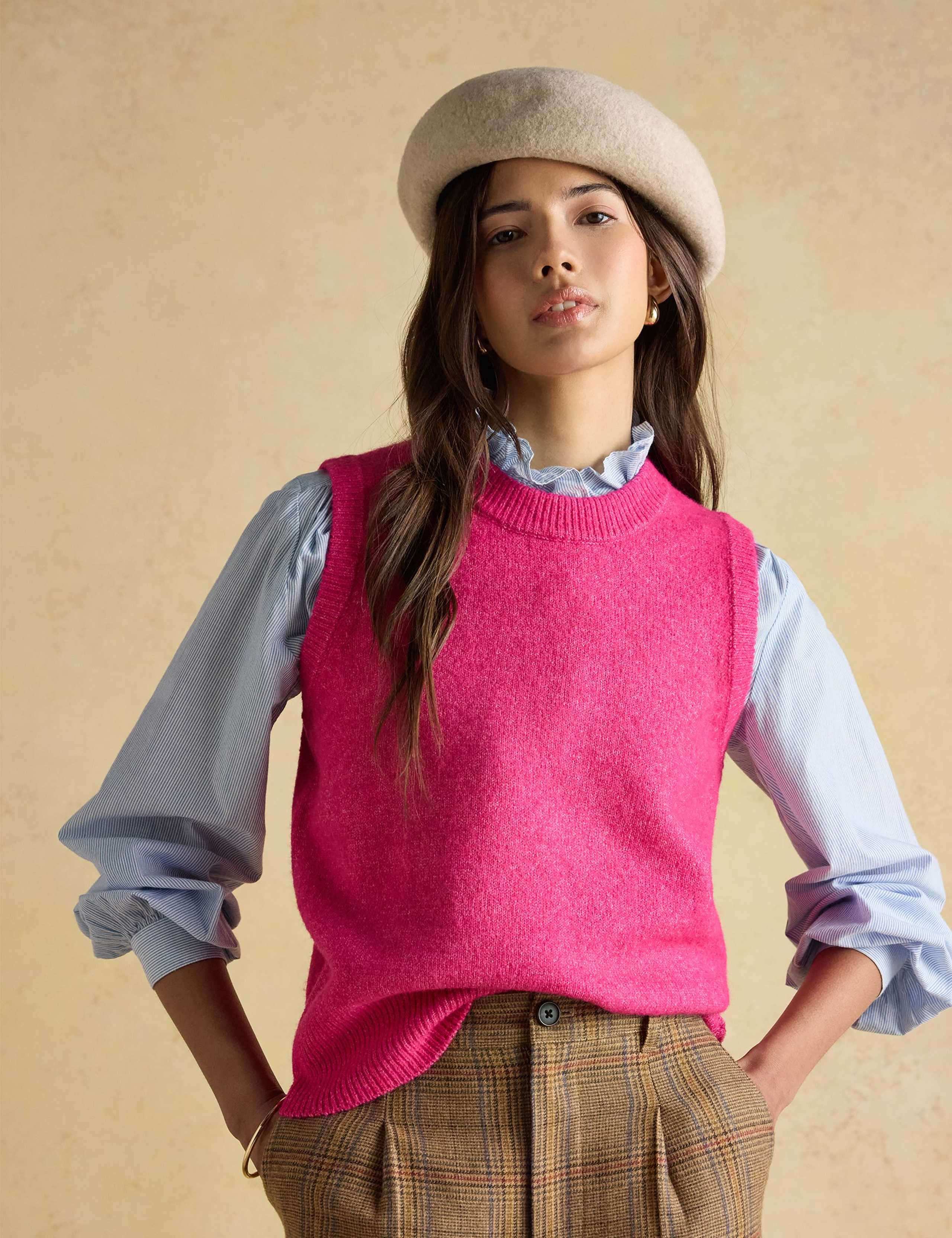 Crew Neck Knitted Vest 4 of 8