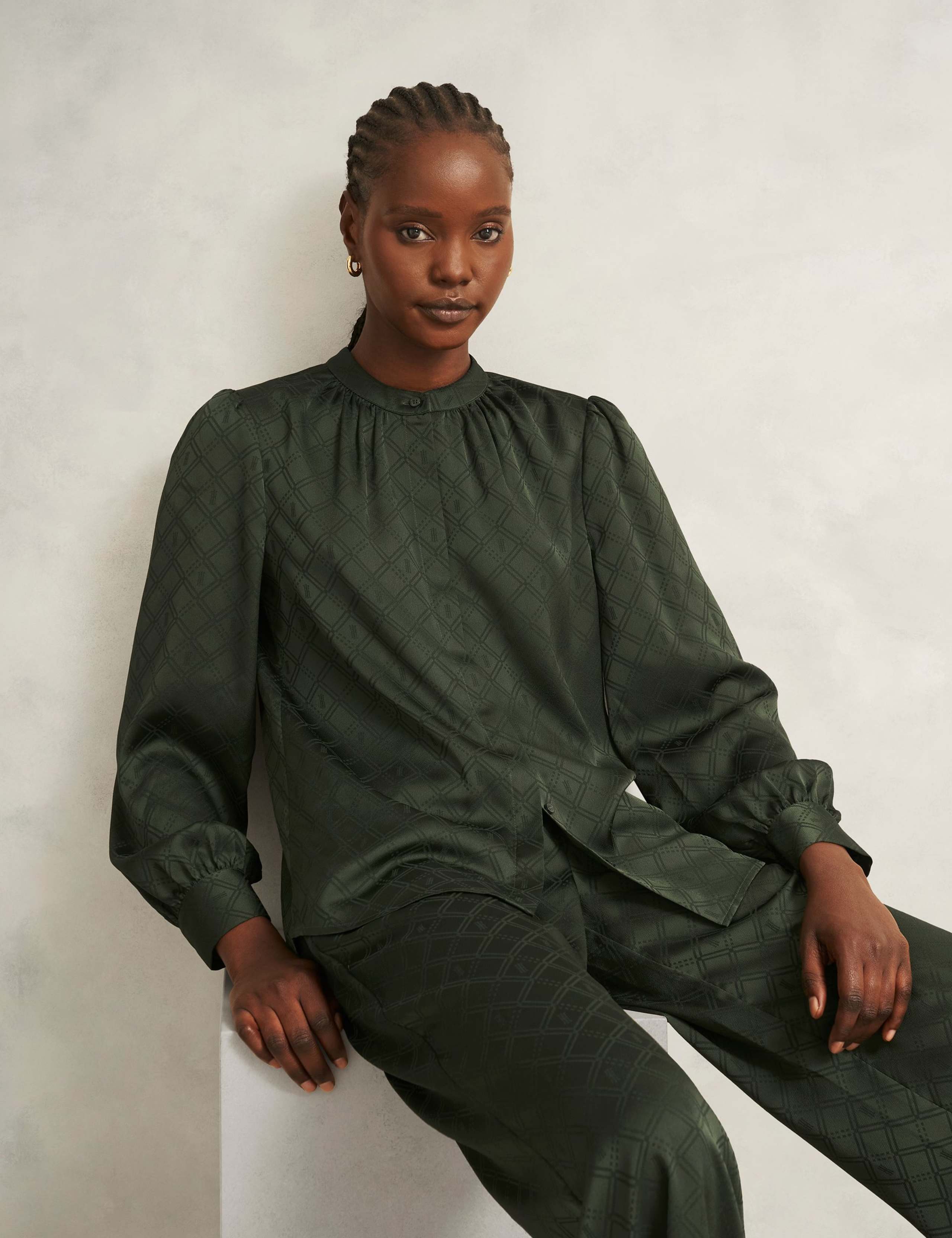 Printed Relaxed Blouse 1 of 5