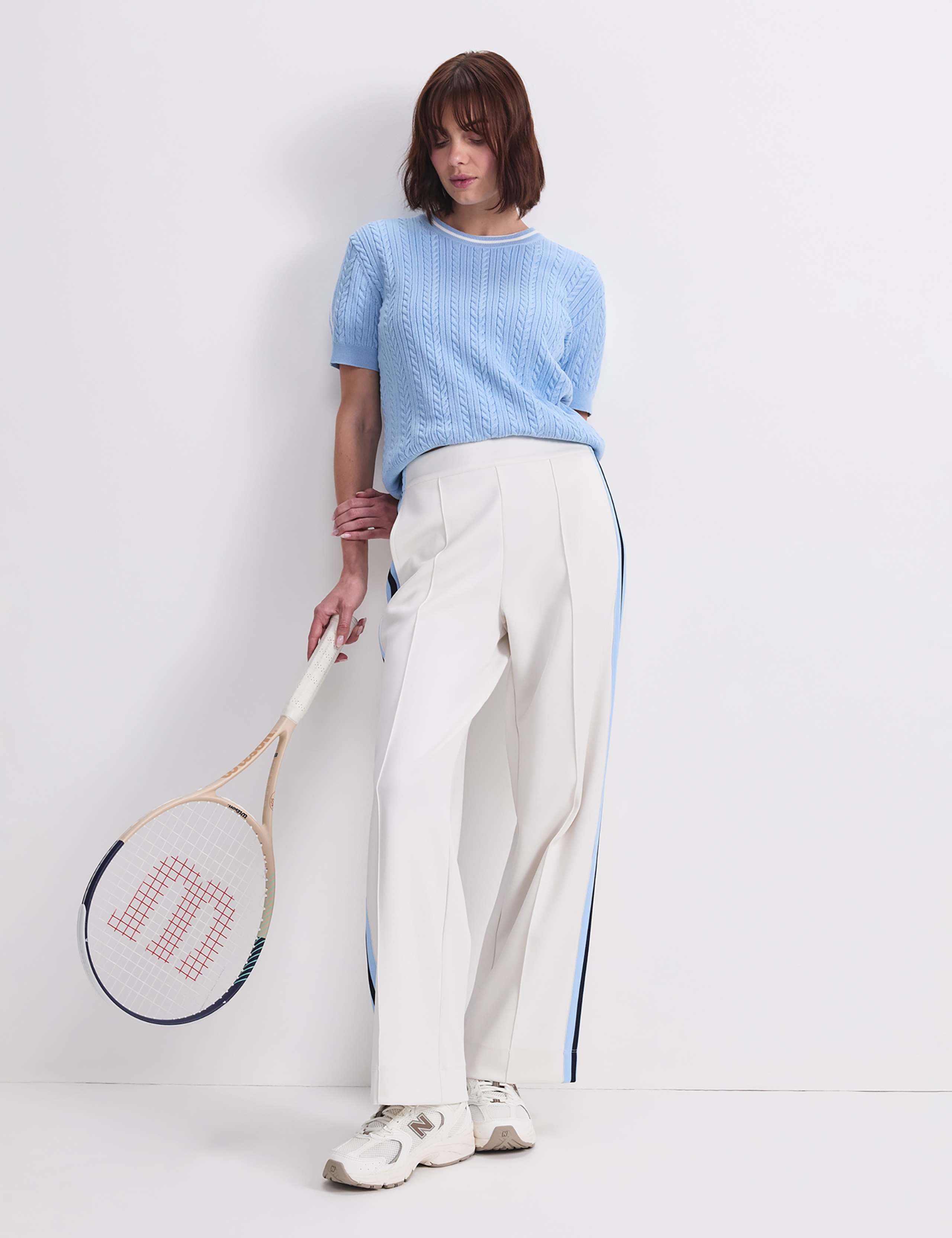Pure Cotton Cable Knit Knitted Top 3 of 7