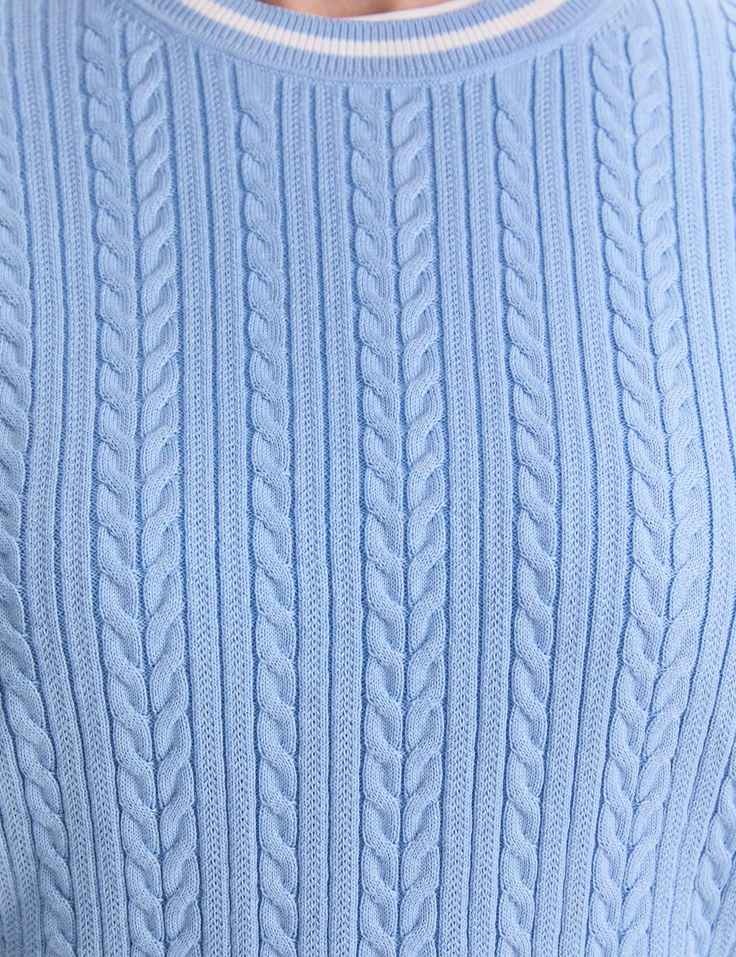 Pure Cotton Cable Knit Knitted Top 7 of 7