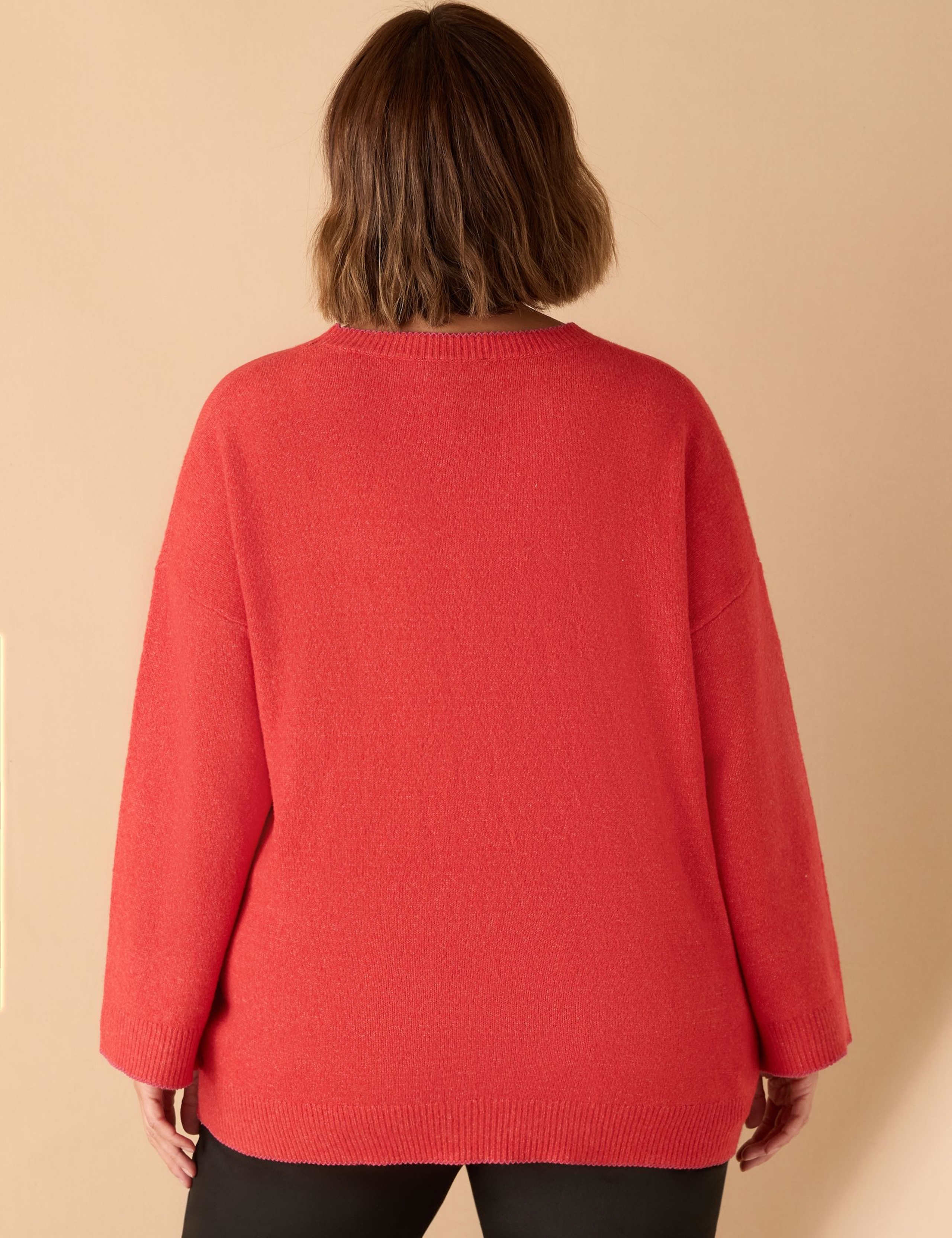 Textured Crew Neck Jumper with Wool 3 of 5