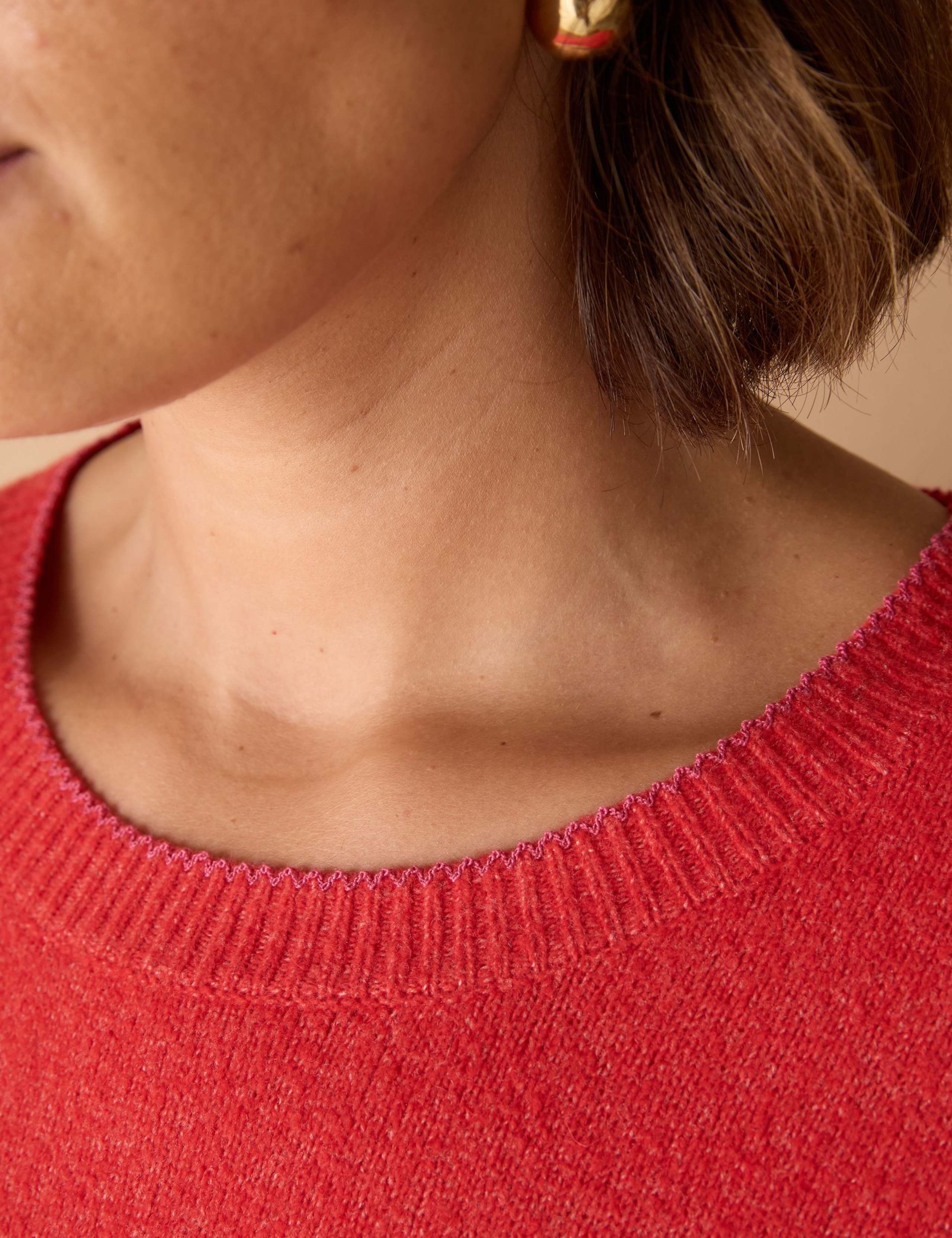 Textured Crew Neck Jumper with Wool 5 of 5