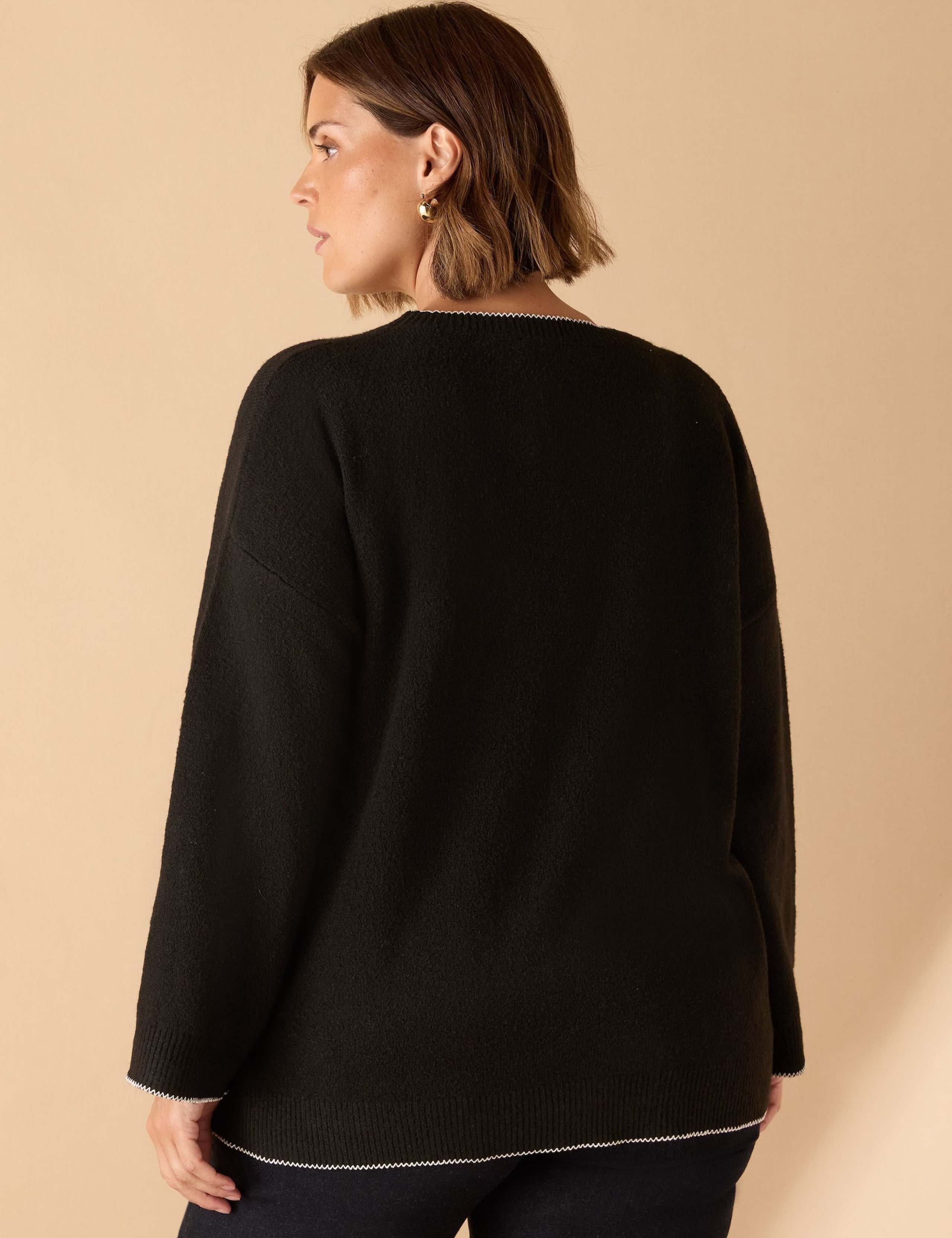Textured Crew Neck Jumper with Wool 3 of 4