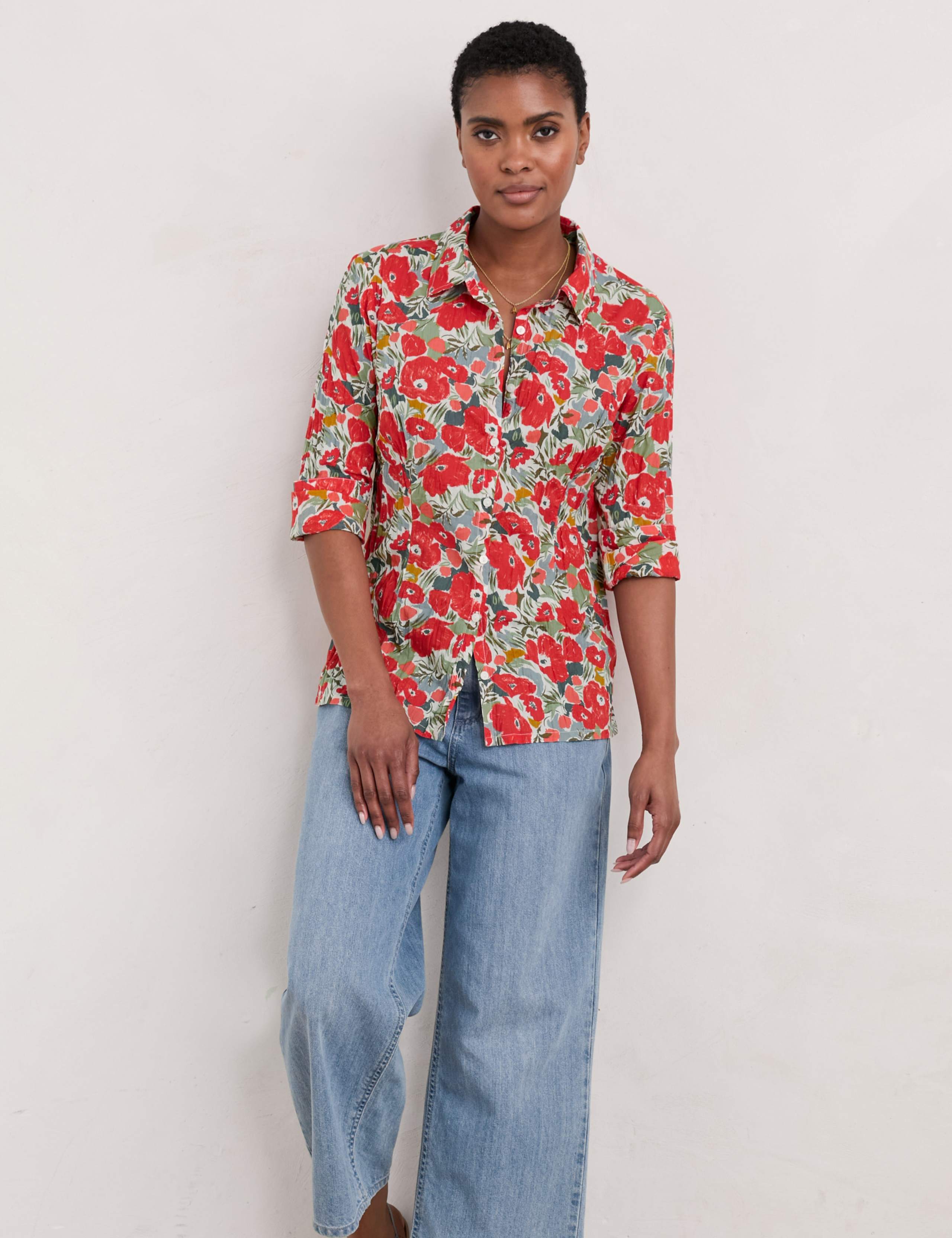 Pure Cotton Floral Shirt 1 of 6