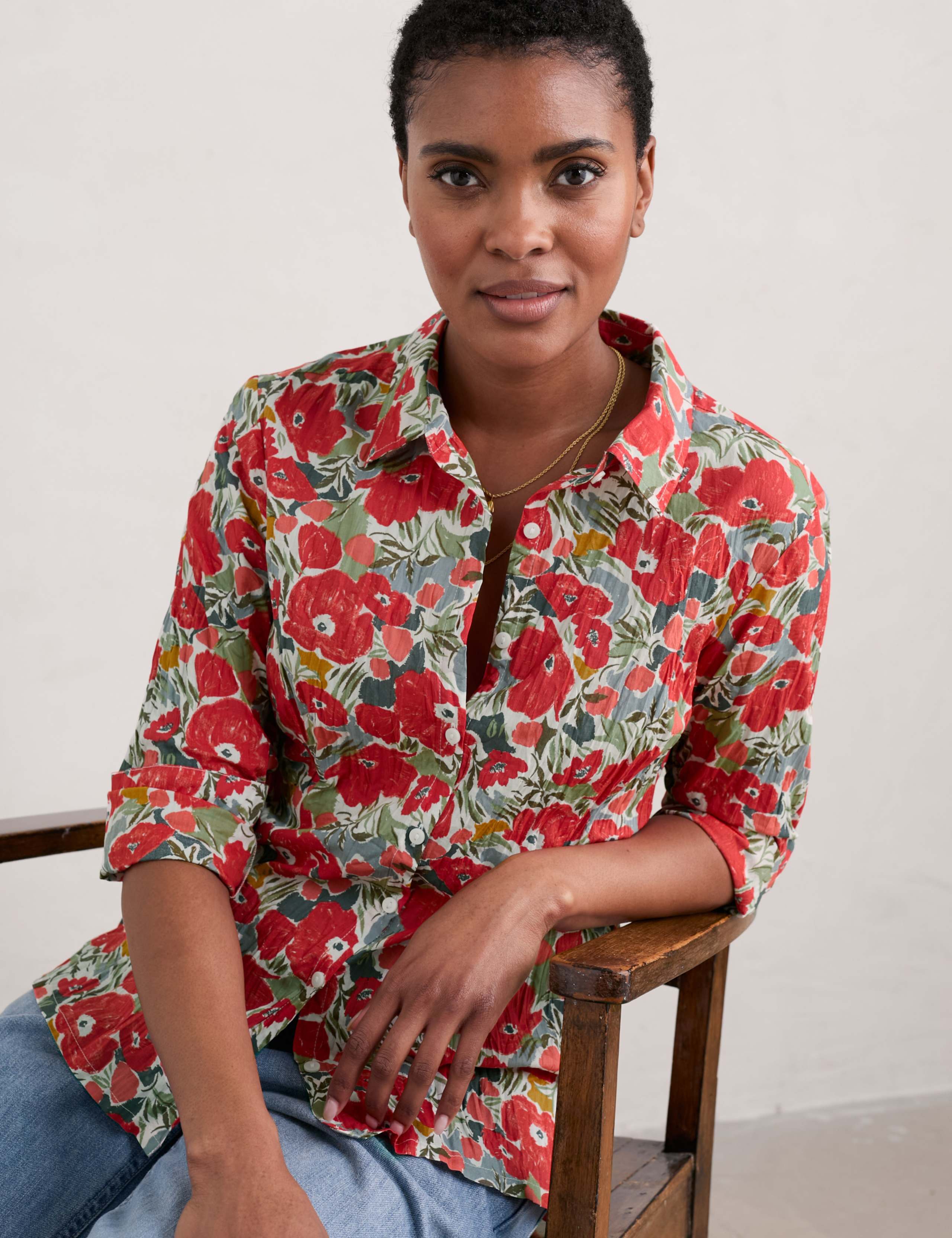 Pure Cotton Floral Shirt 3 of 6