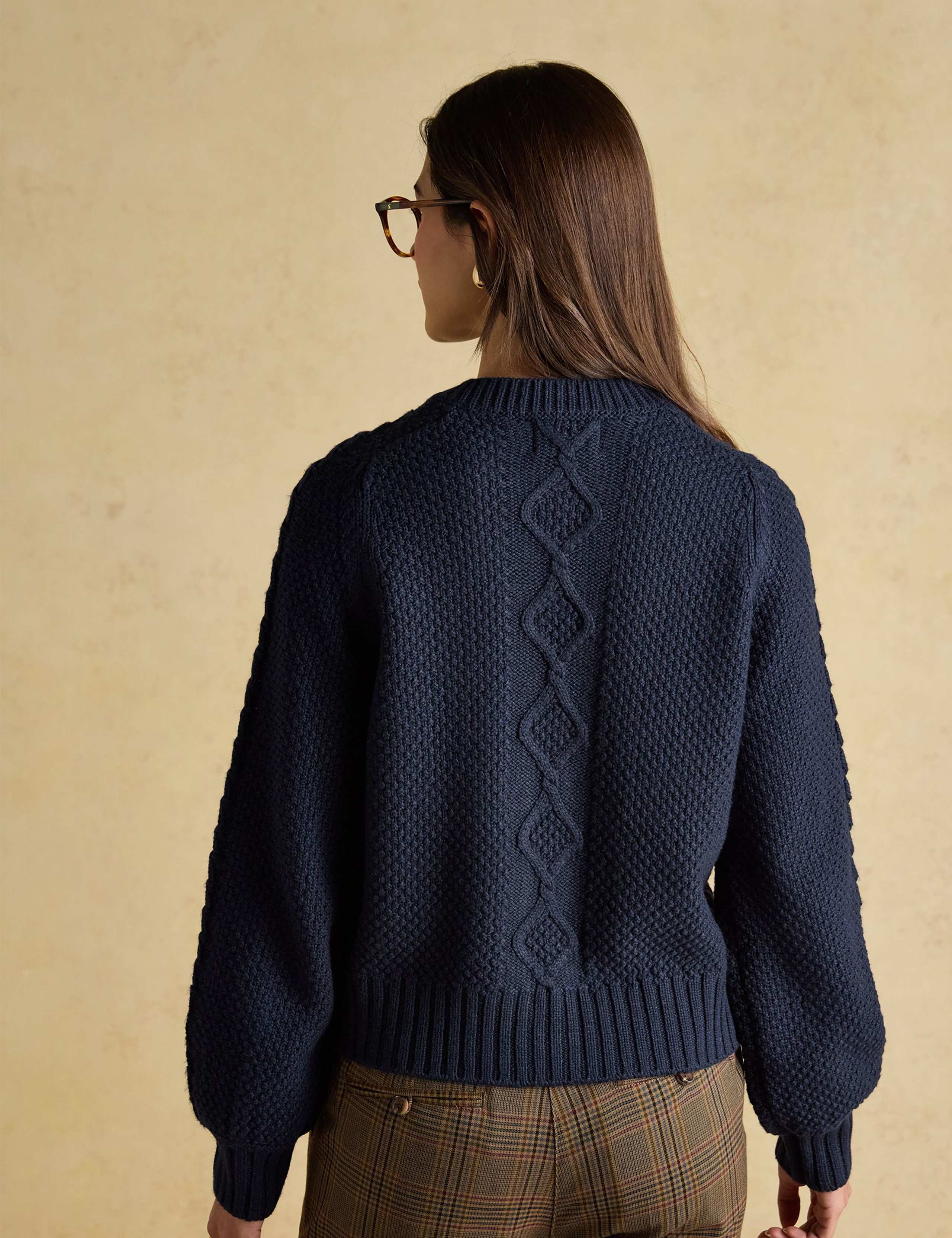 Cable Knit Cardigan with Wool 4 of 7