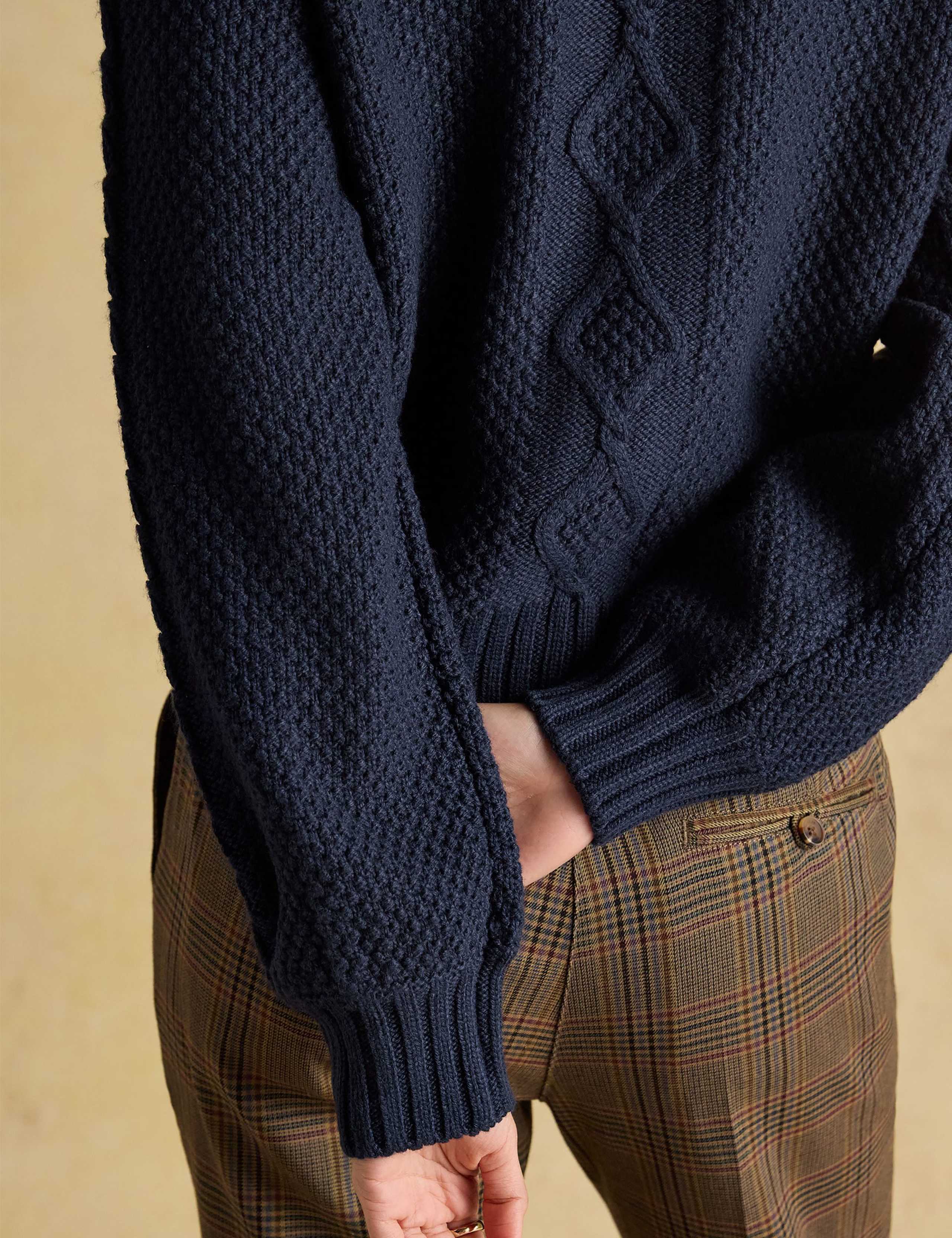 Cable Knit Cardigan with Wool 7 of 7