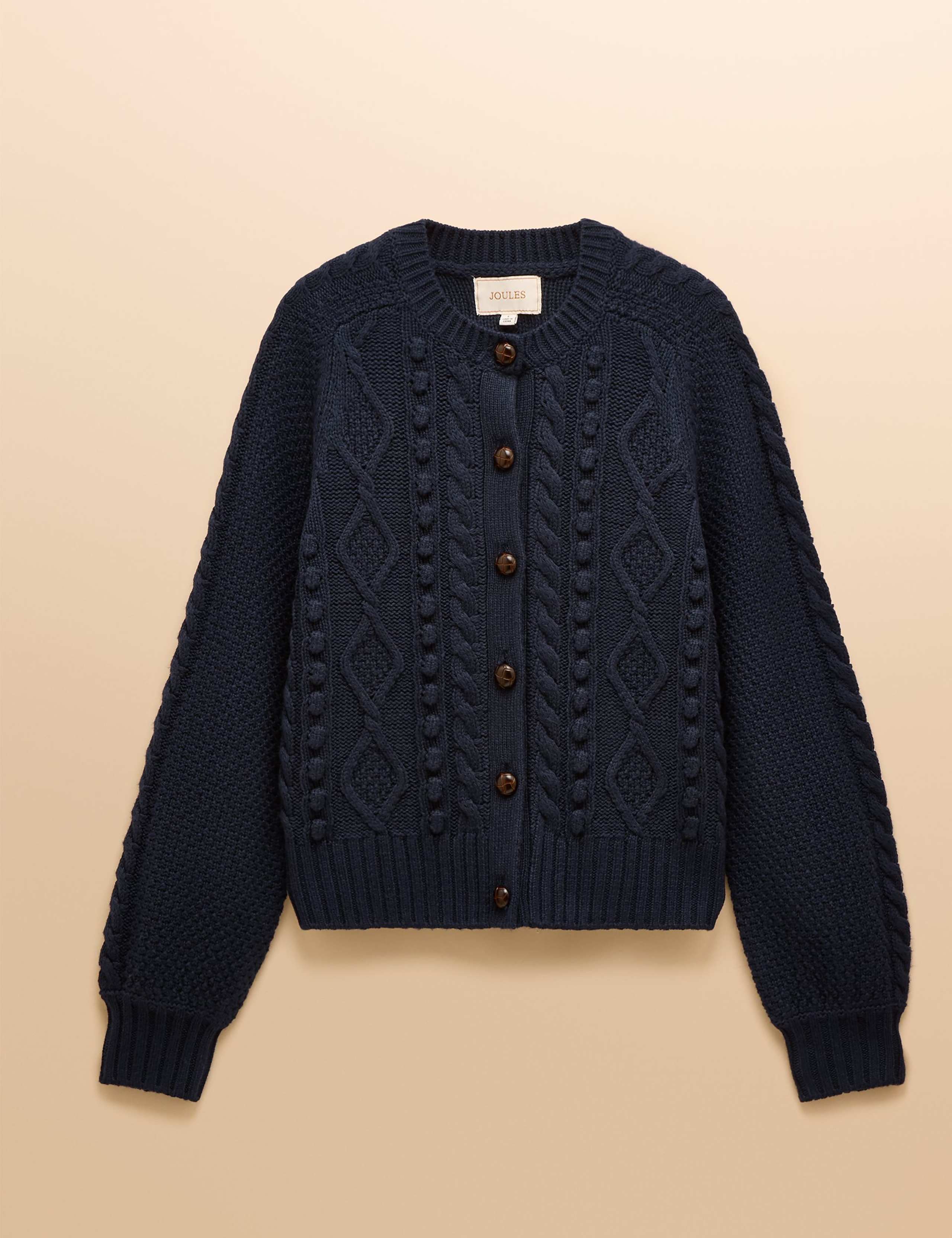 Cable Knit Cardigan with Wool 2 of 7