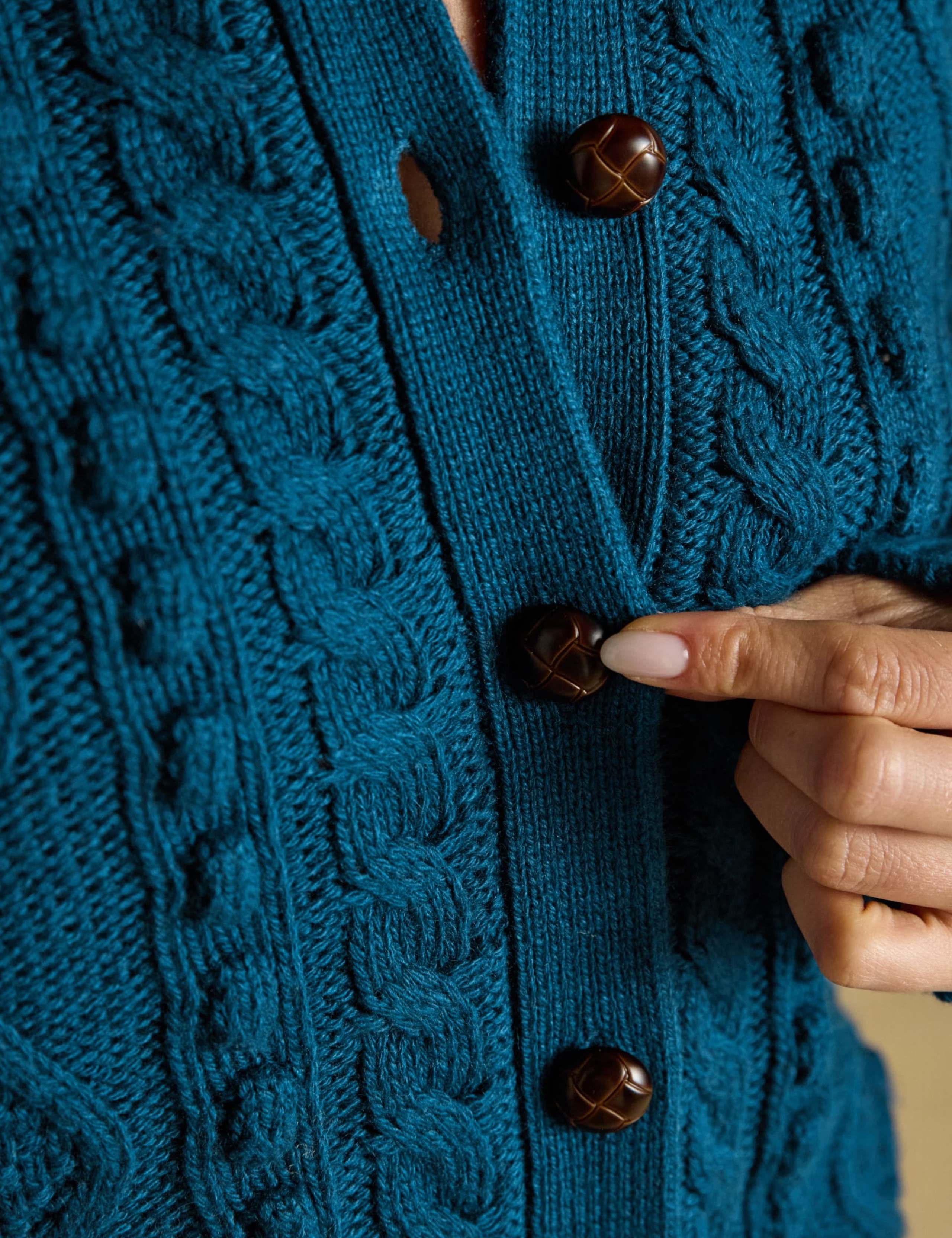 Cable Knit Cardigan with Wool 7 of 9