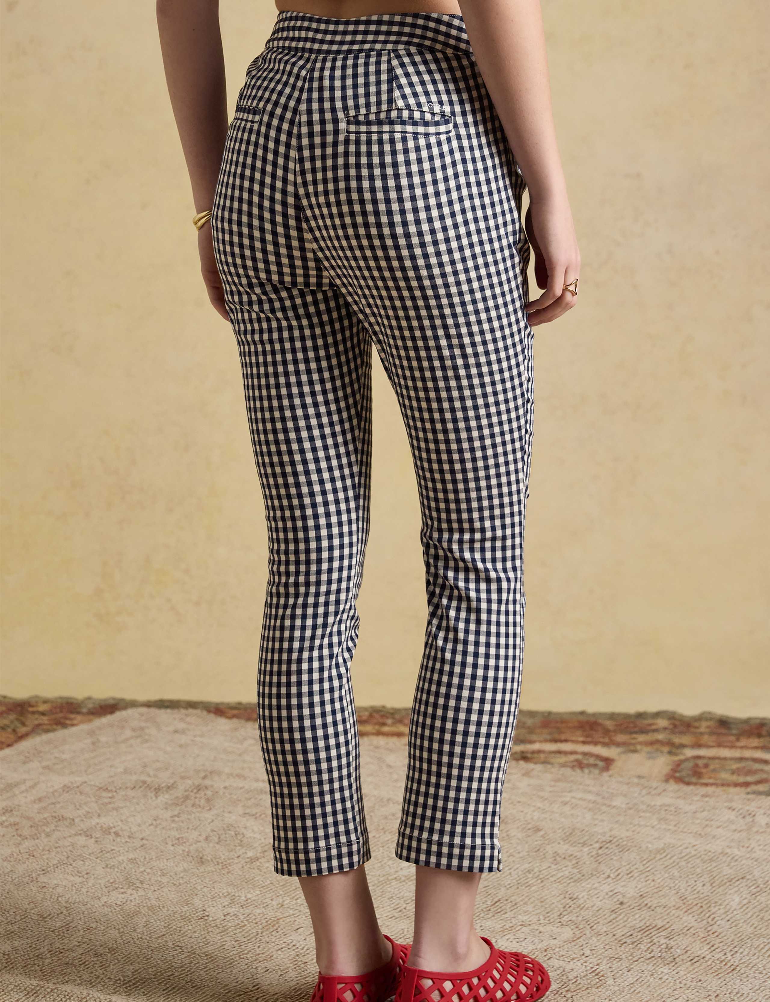 Checked Slim Fit Cropped Trousers 5 of 8