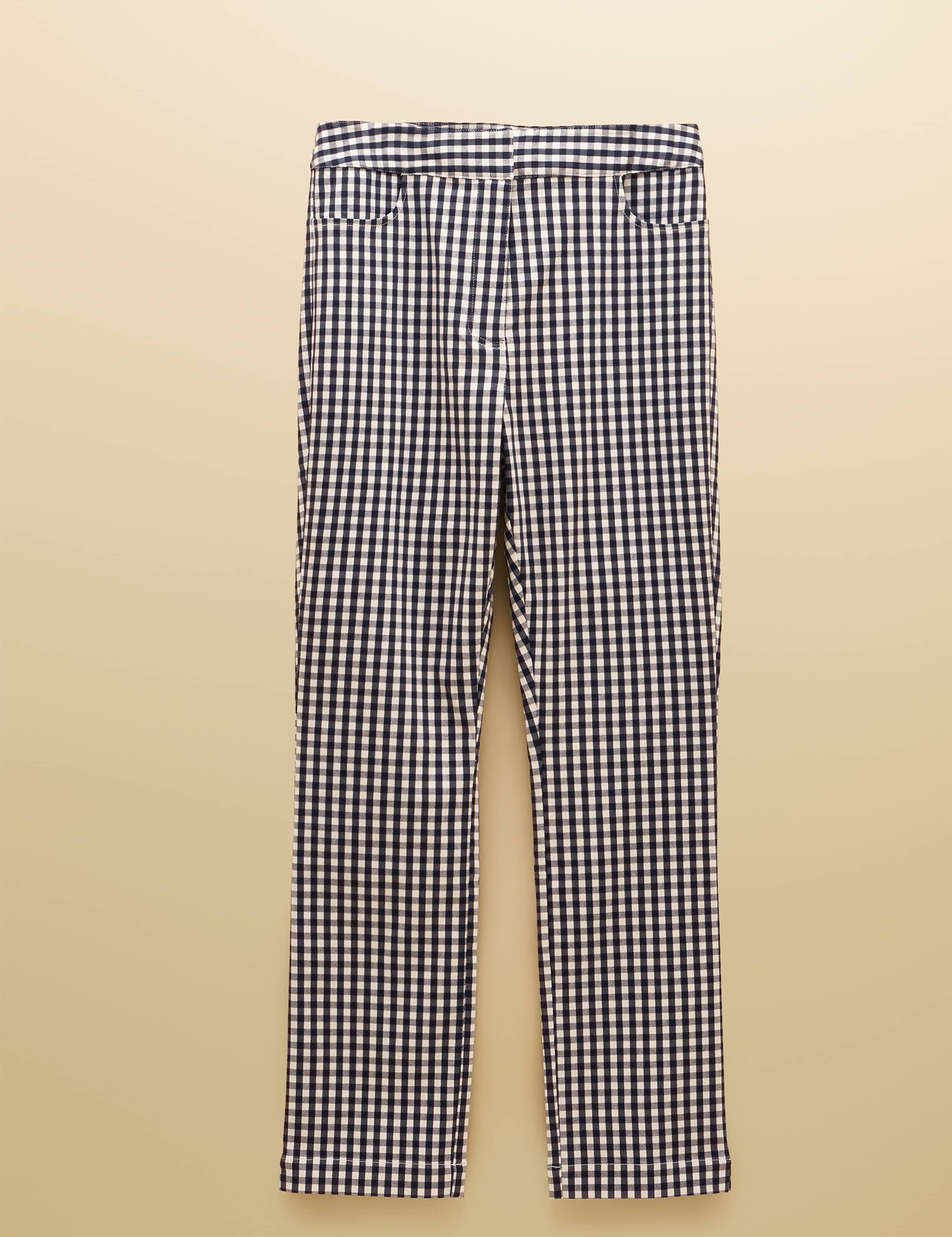 Checked Slim Fit Cropped Trousers 2 of 8