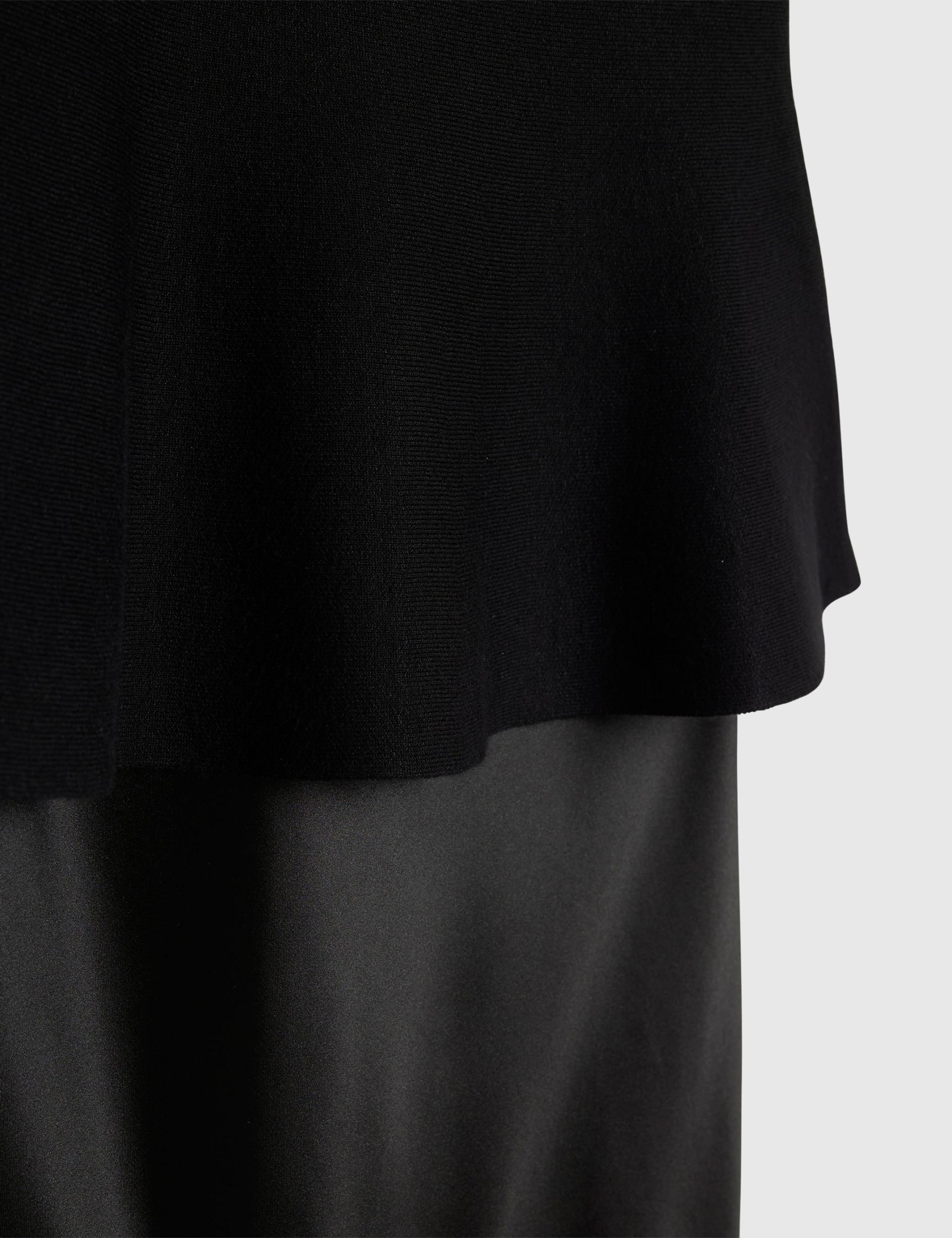 Pure Cotton Knitted High Neck Midaxi Peplum Dress 5 of 6