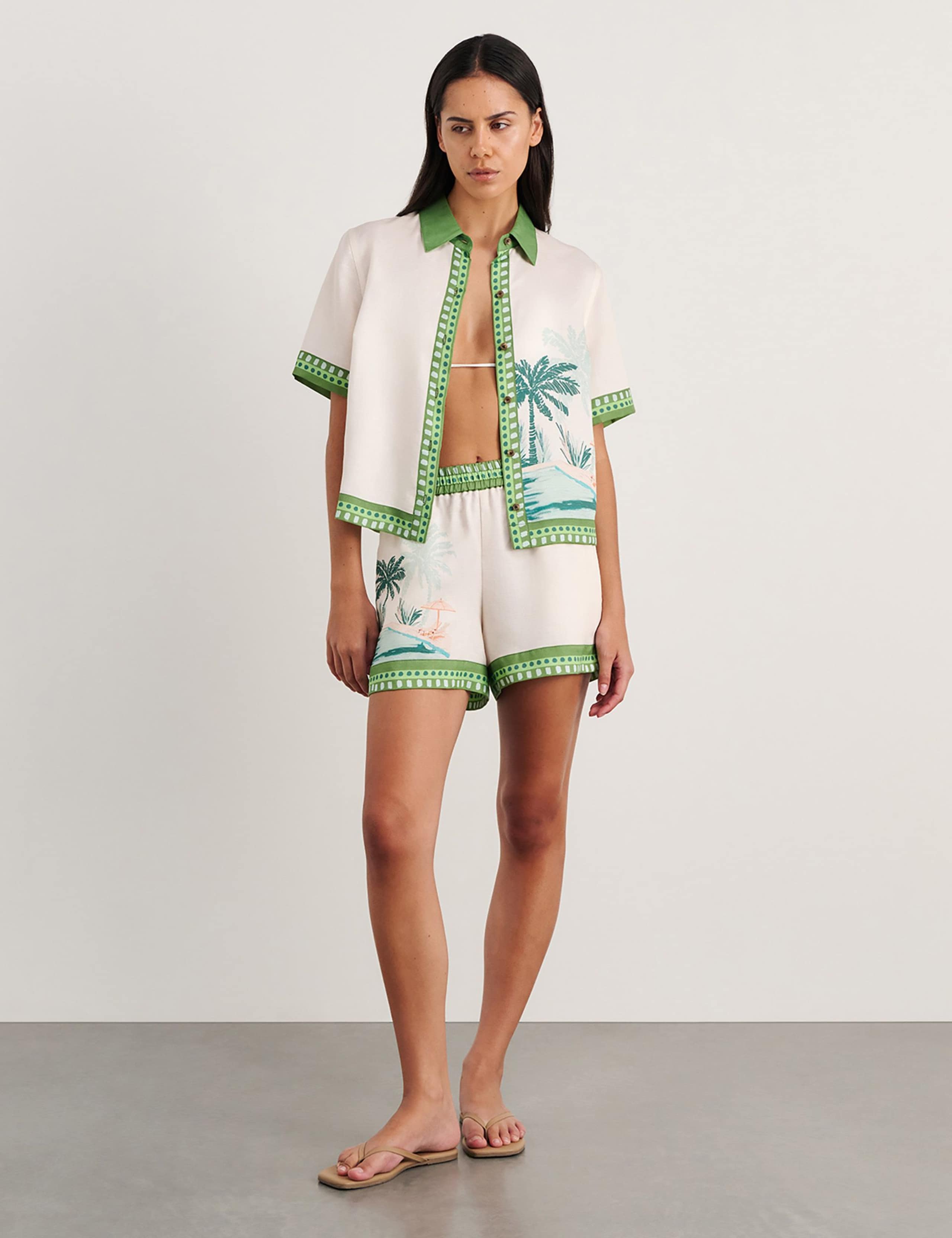 Lyocell Rich Printed Shorts 2 of 6