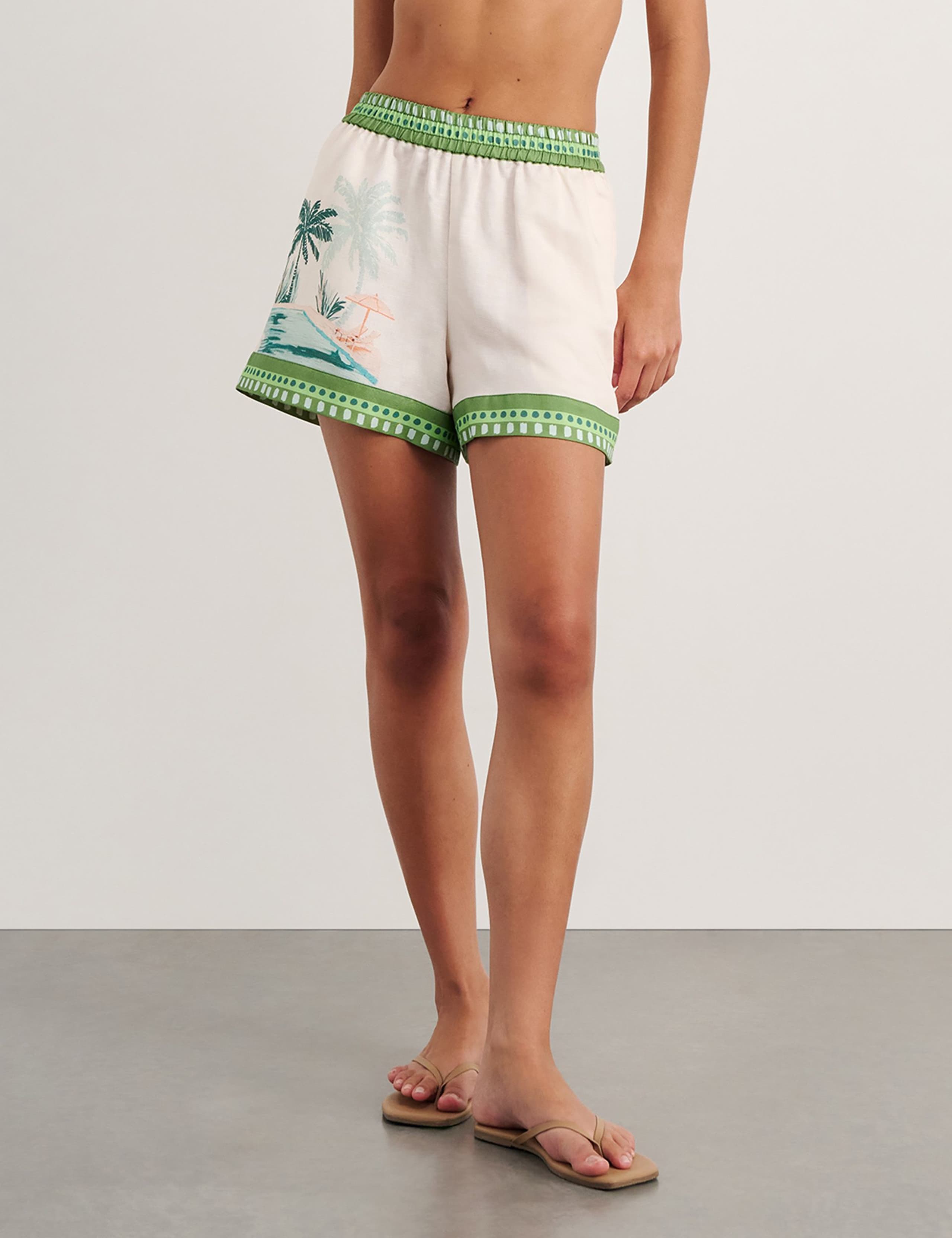 Lyocell Rich Printed Shorts 3 of 6